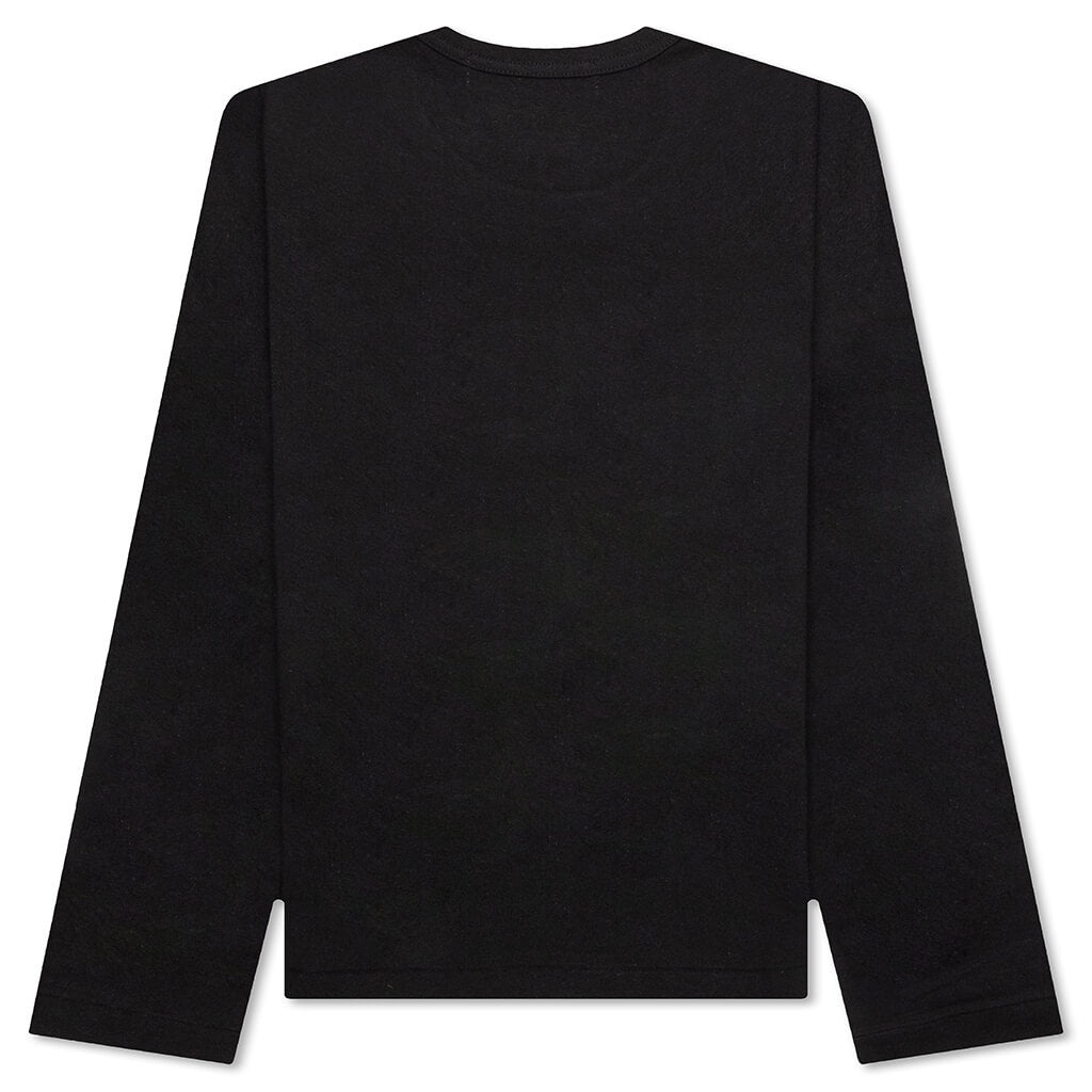 COMME DES GARCONS PLAY X THE ARTIST INVADER WOMEN'S L/S TEE - BLACK - 2