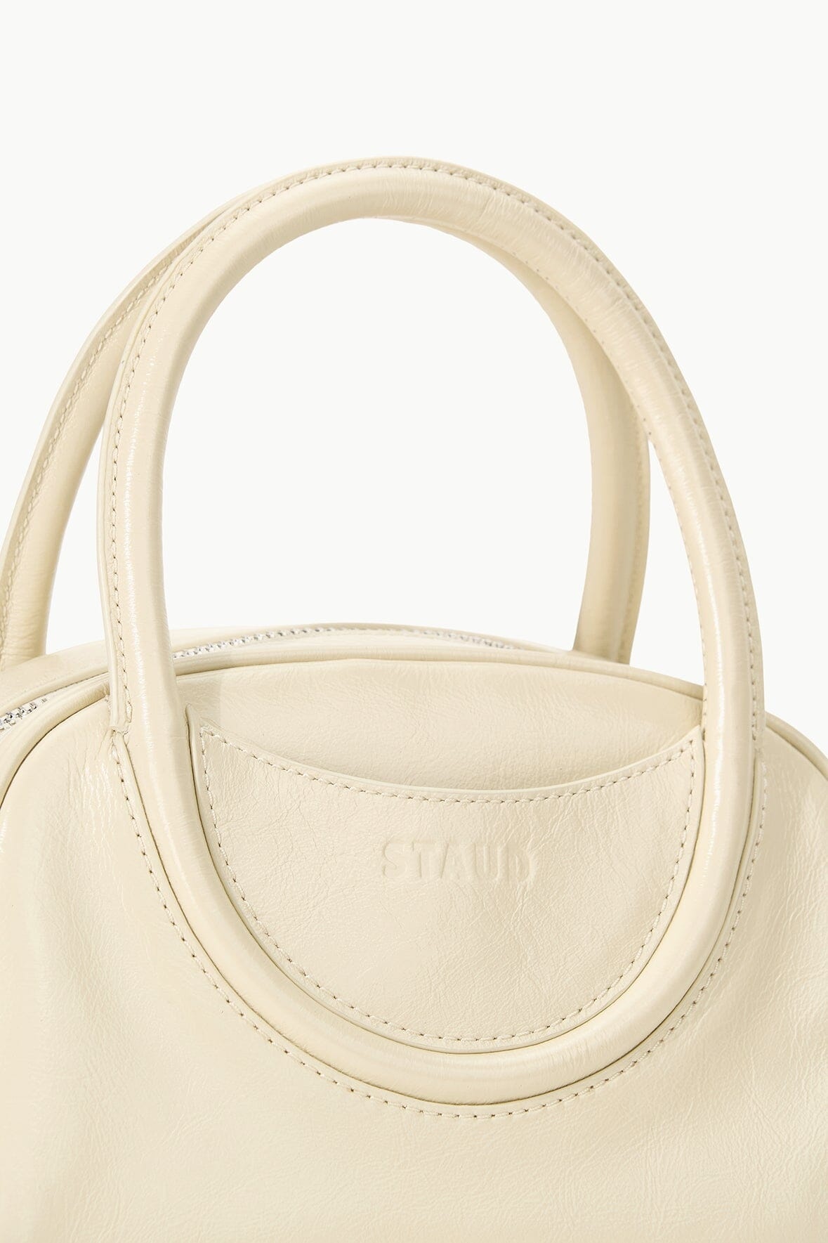 STAUD MAUDE MINI BOWLER BAG CREAM - 5