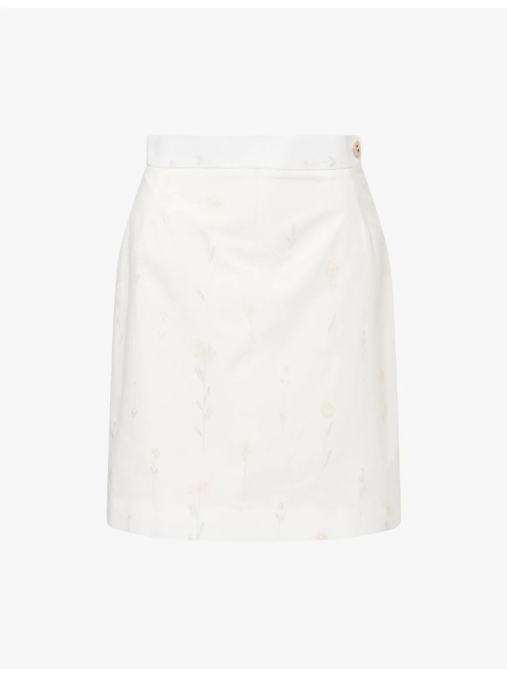 Crotch 45 Embroidered Cotton-Blend Mini Skirt - 1