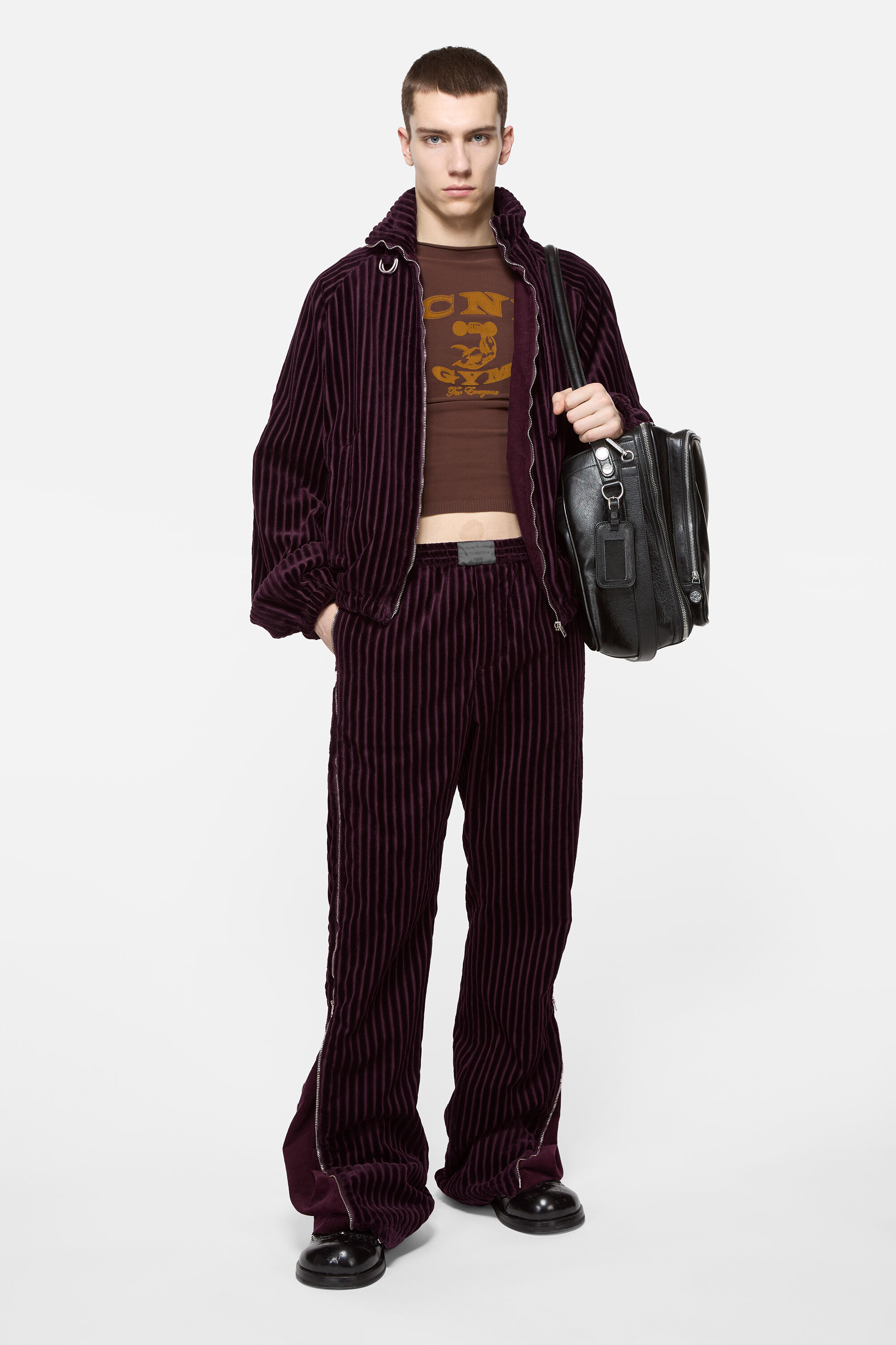 Corduroy jacket - Burgundy - 2