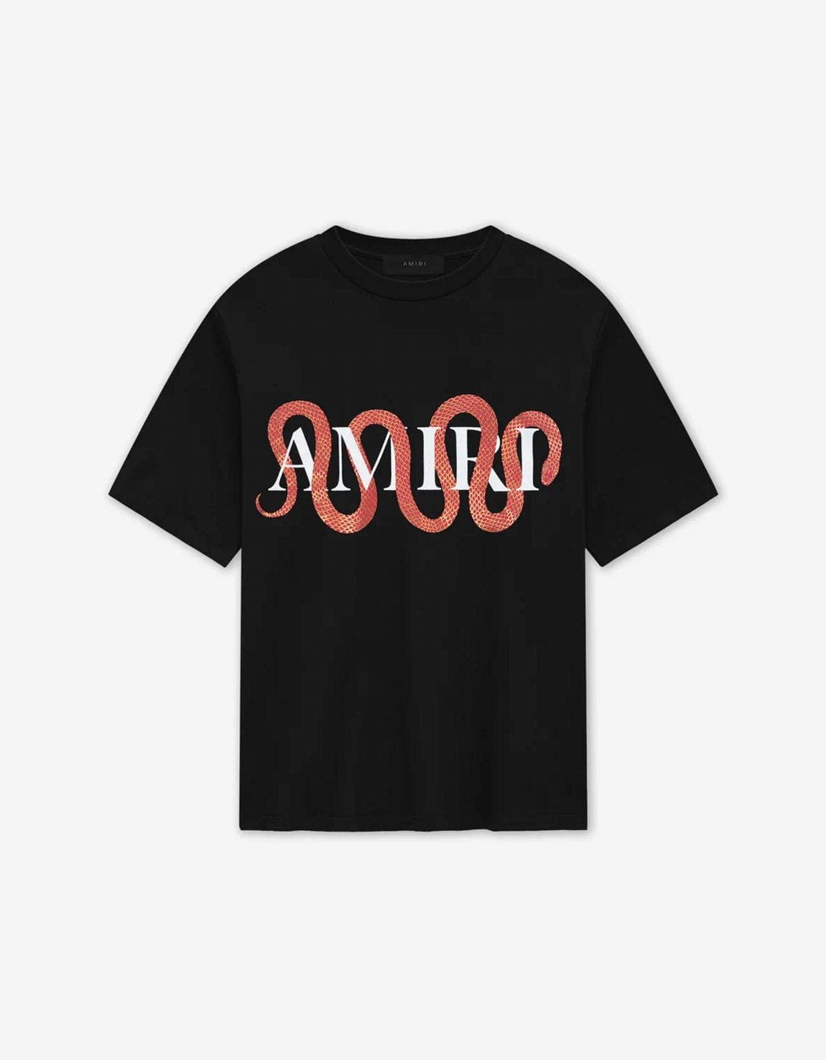 Amiri Black Snake Logo Print T-Shirt - 1