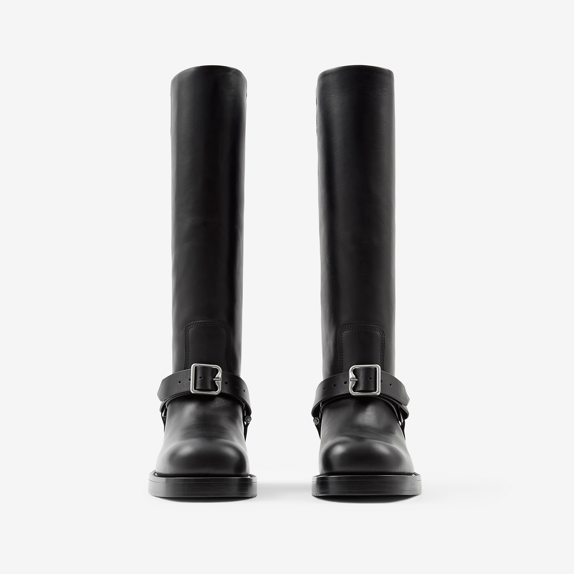 Leather Saddle High Boots - 3