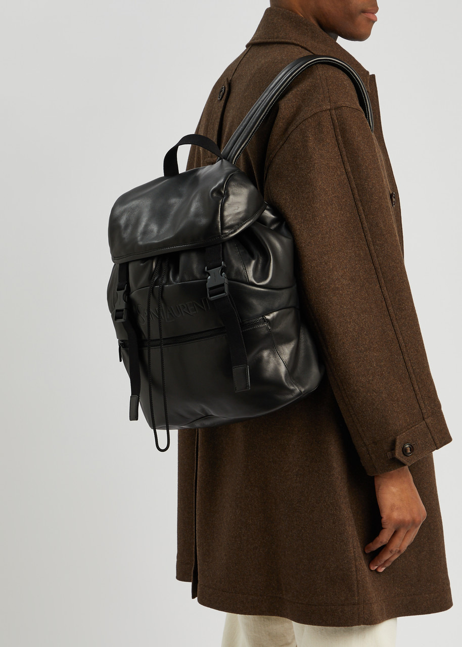 Logo leather backpack - 5