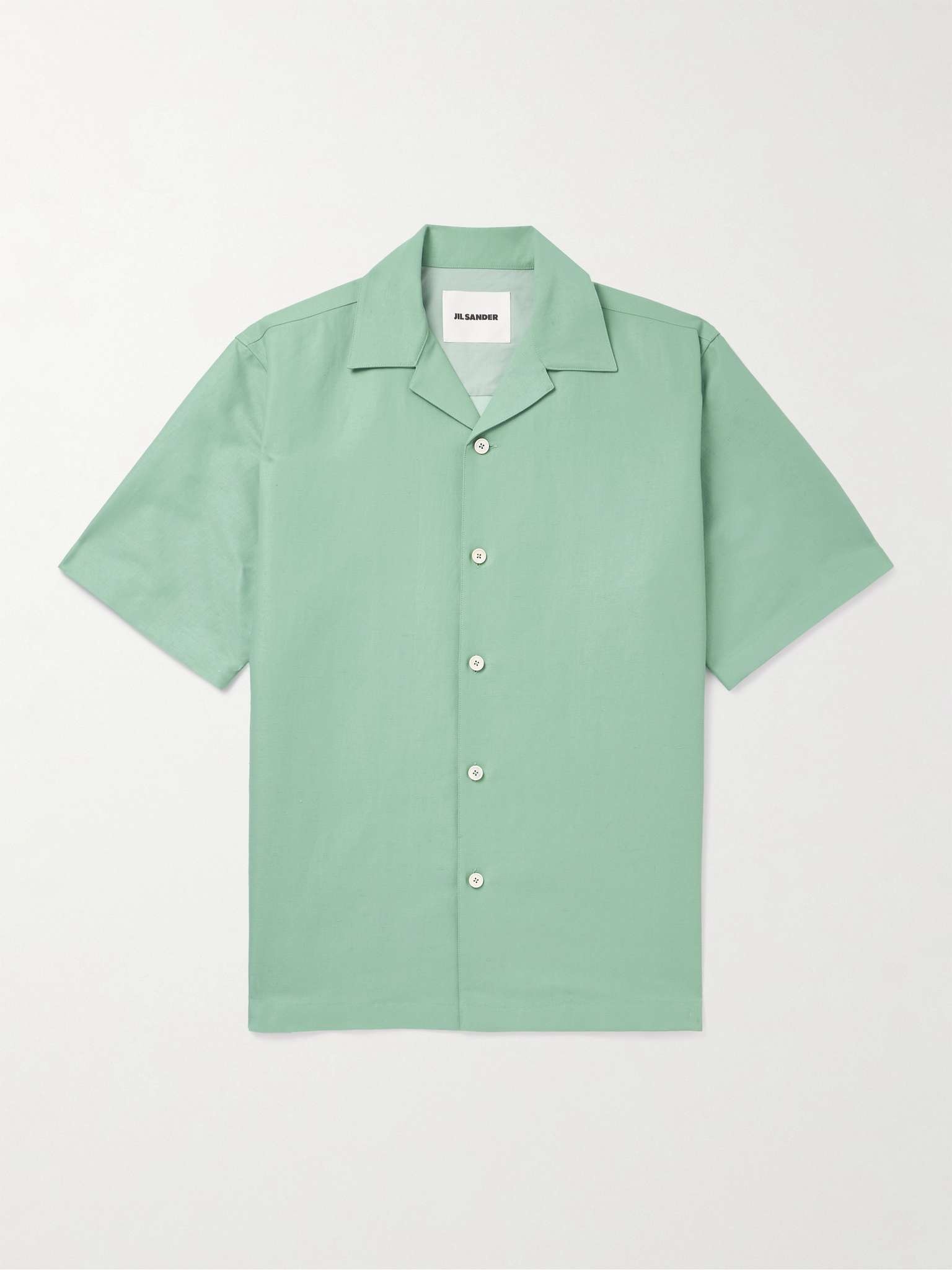 Camp-Collar Linen and Cotton-Blend Drill Overshirt - 1