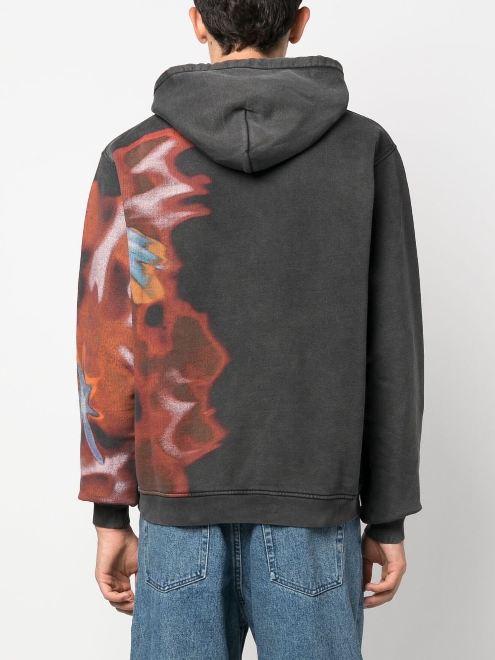 graphic-print cotton hoodie - 4