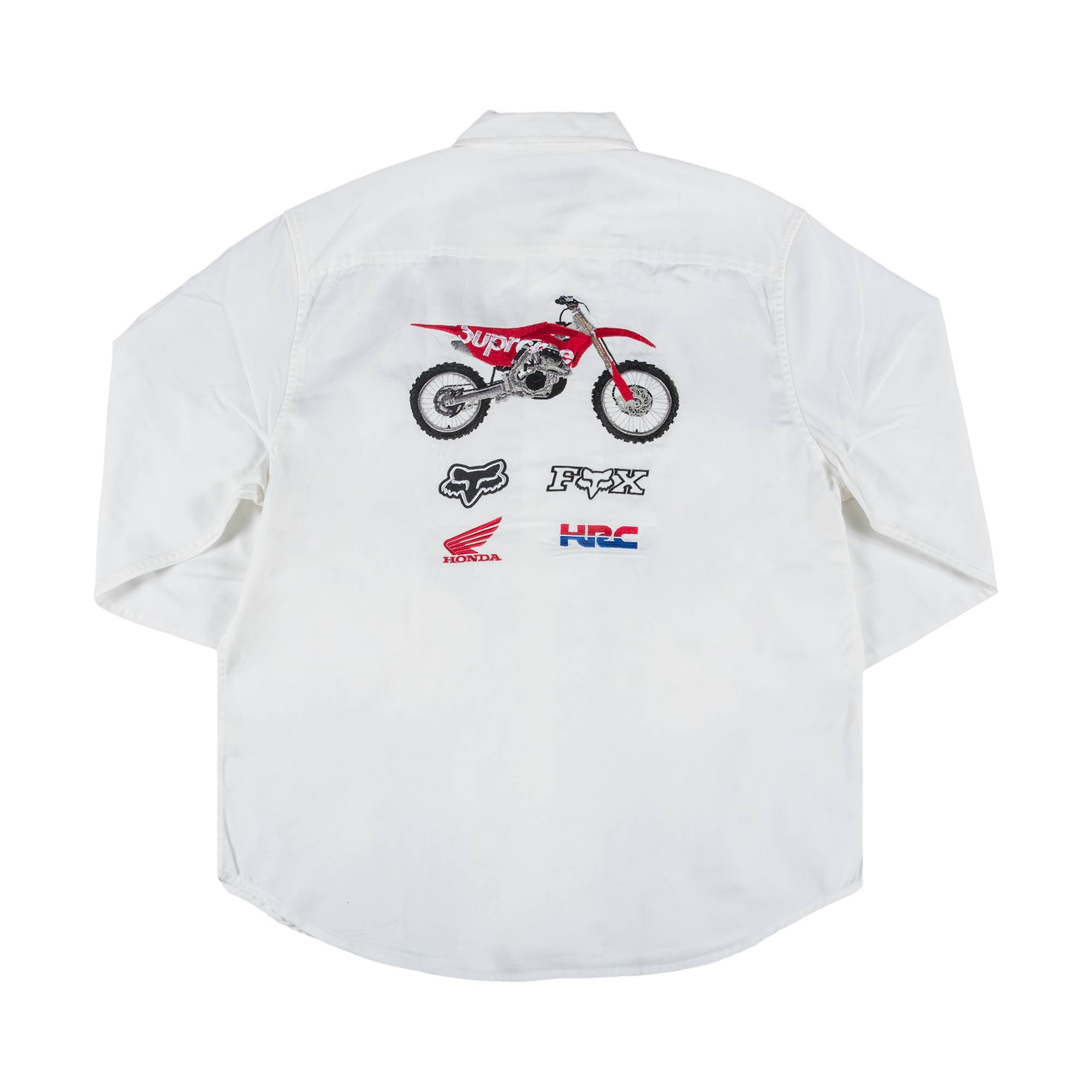 Supreme x Honda Fox Racing Work Shirt 'White' - 2