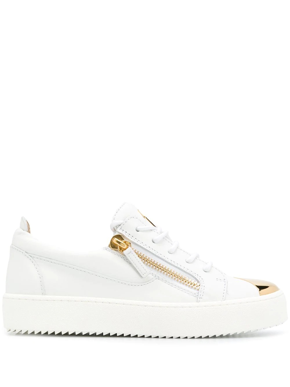 zip detail logo sneakers - 1