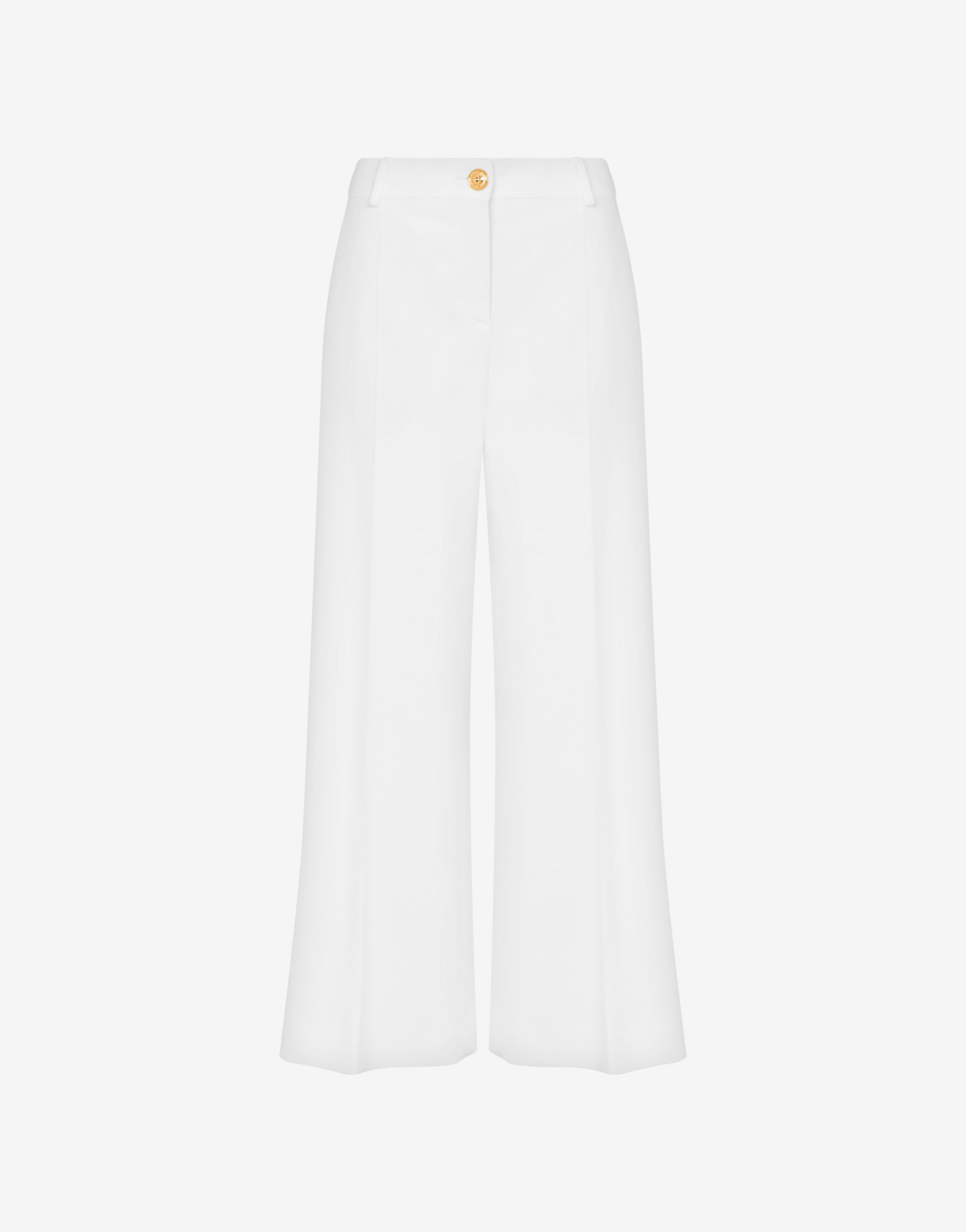 GOLD BUTTON CADY CROPPED TROUSERS - 1