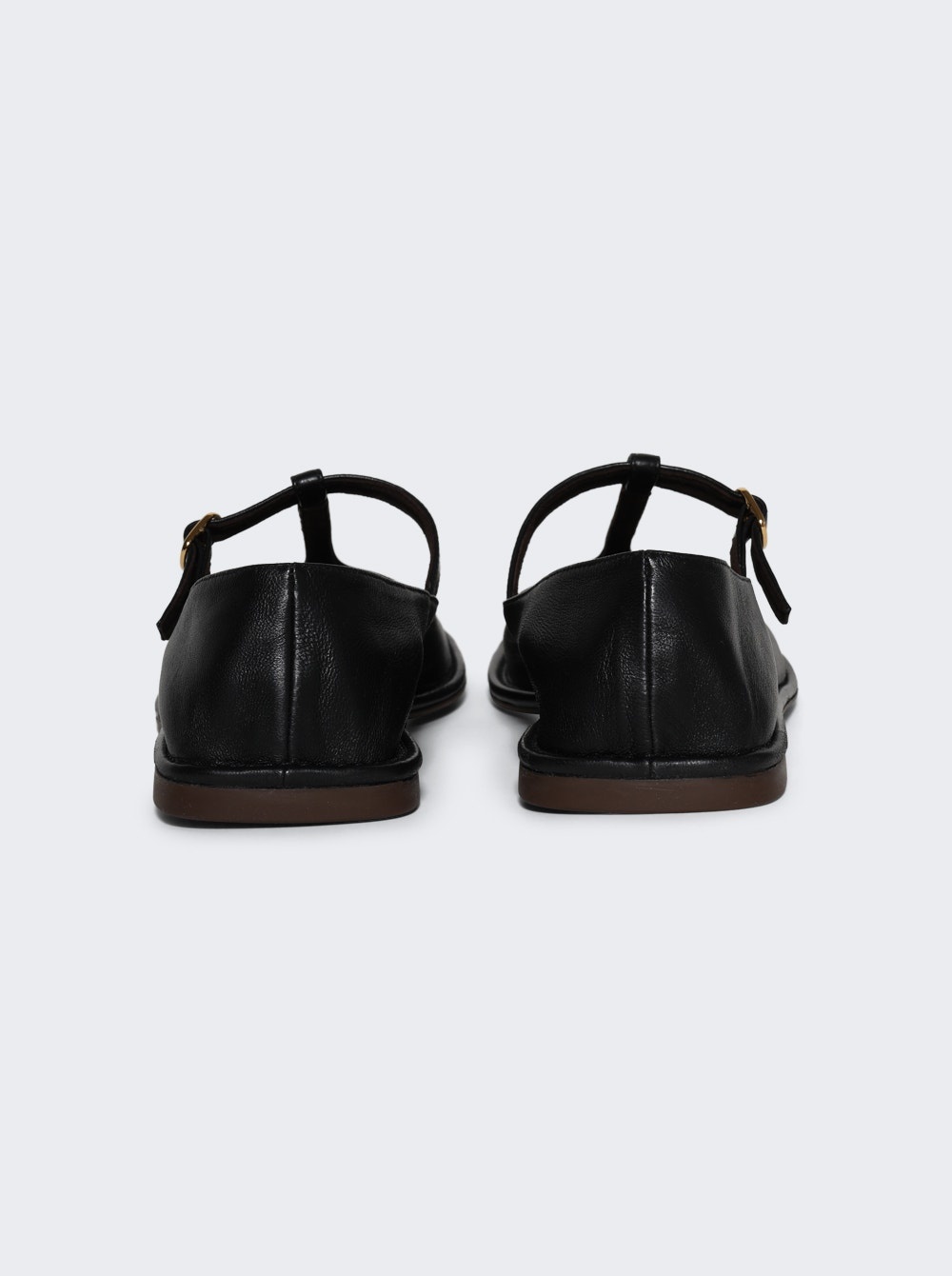 Square T-strap Shoe Black - 4