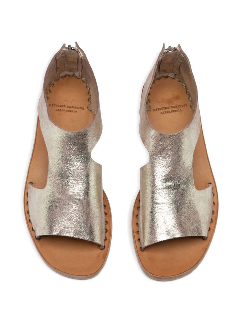 metallic leather sandals 3