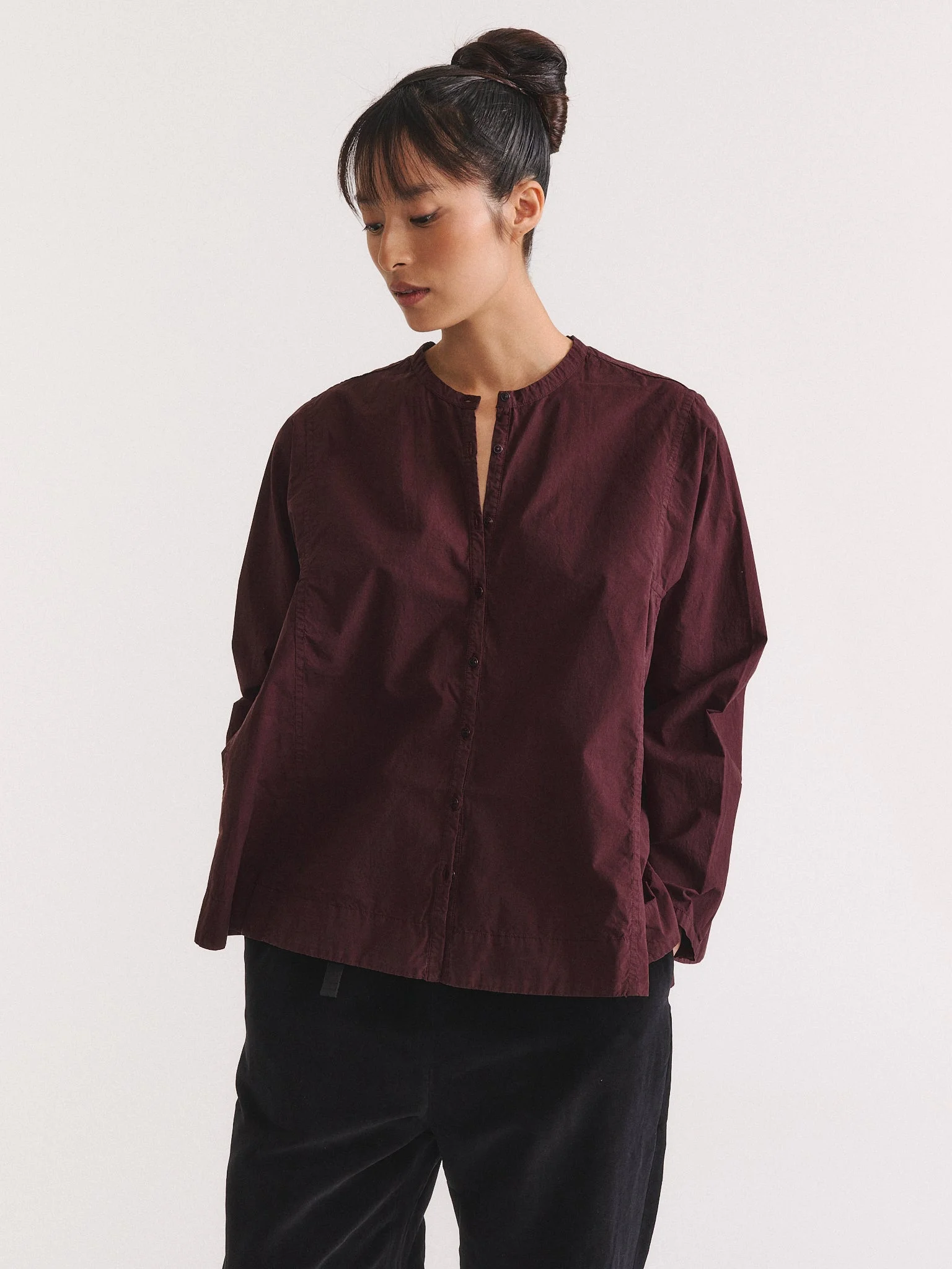 HARMONY SHIRT - L COT - BURGUNDY - 1