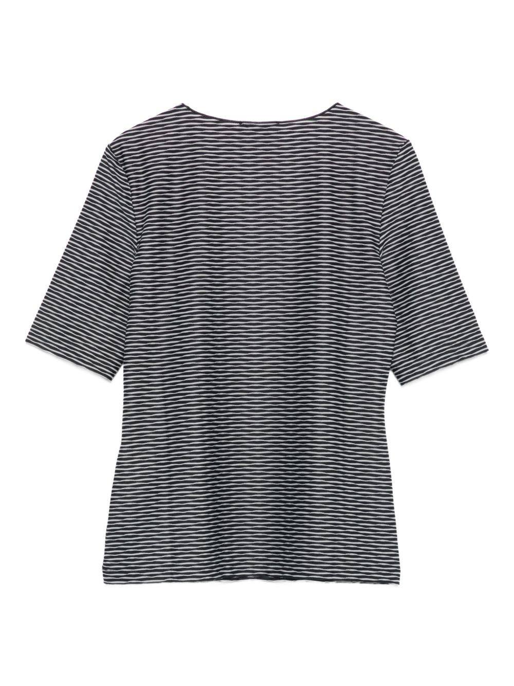 striped short-sleeve T-shirt - 2