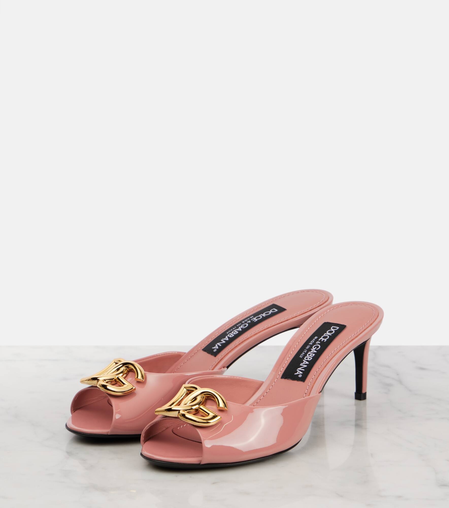 Keira DG 60 patent leather mules - 4