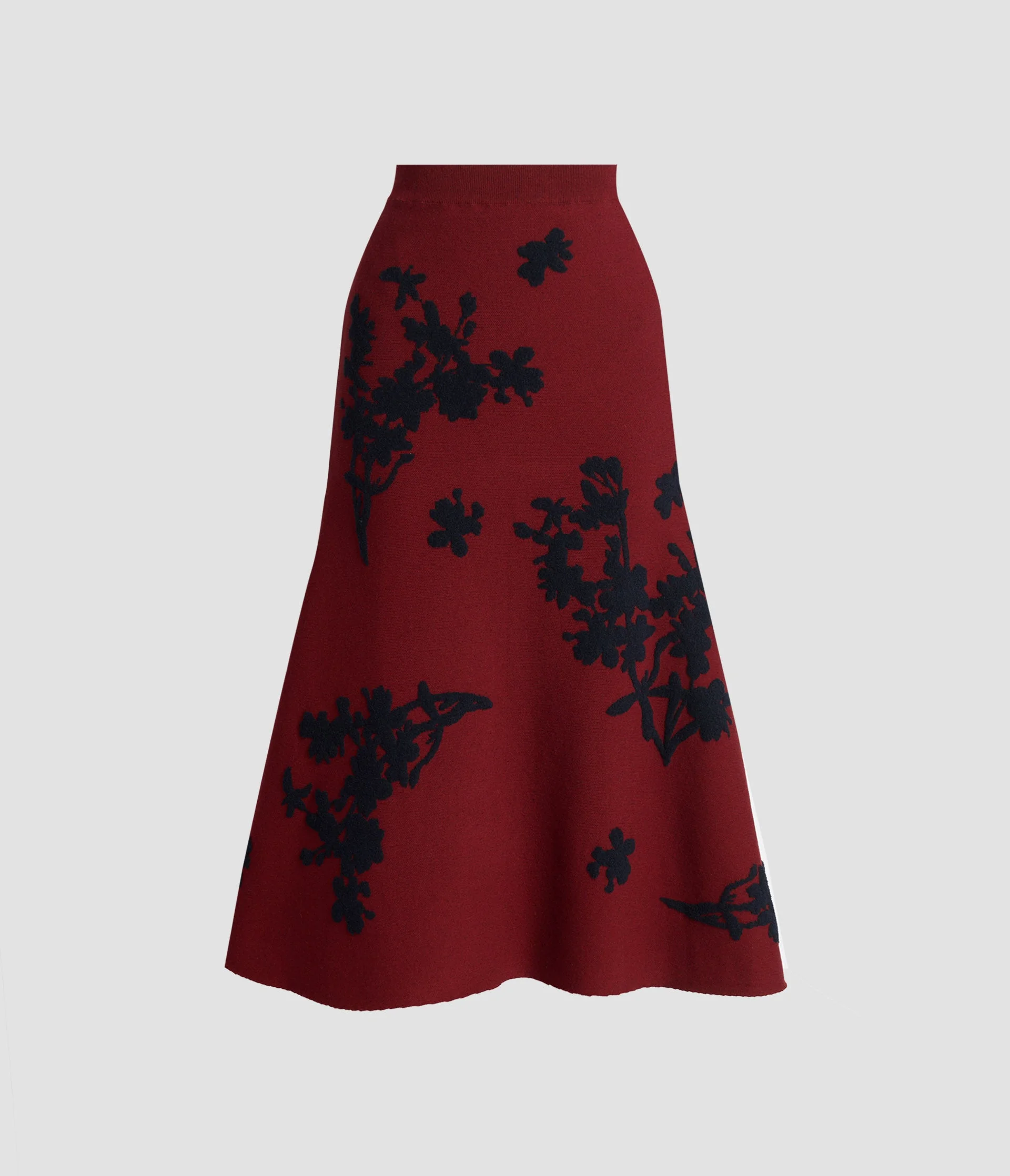 JACQUARD MIDI KNIT SKIRT - 1
