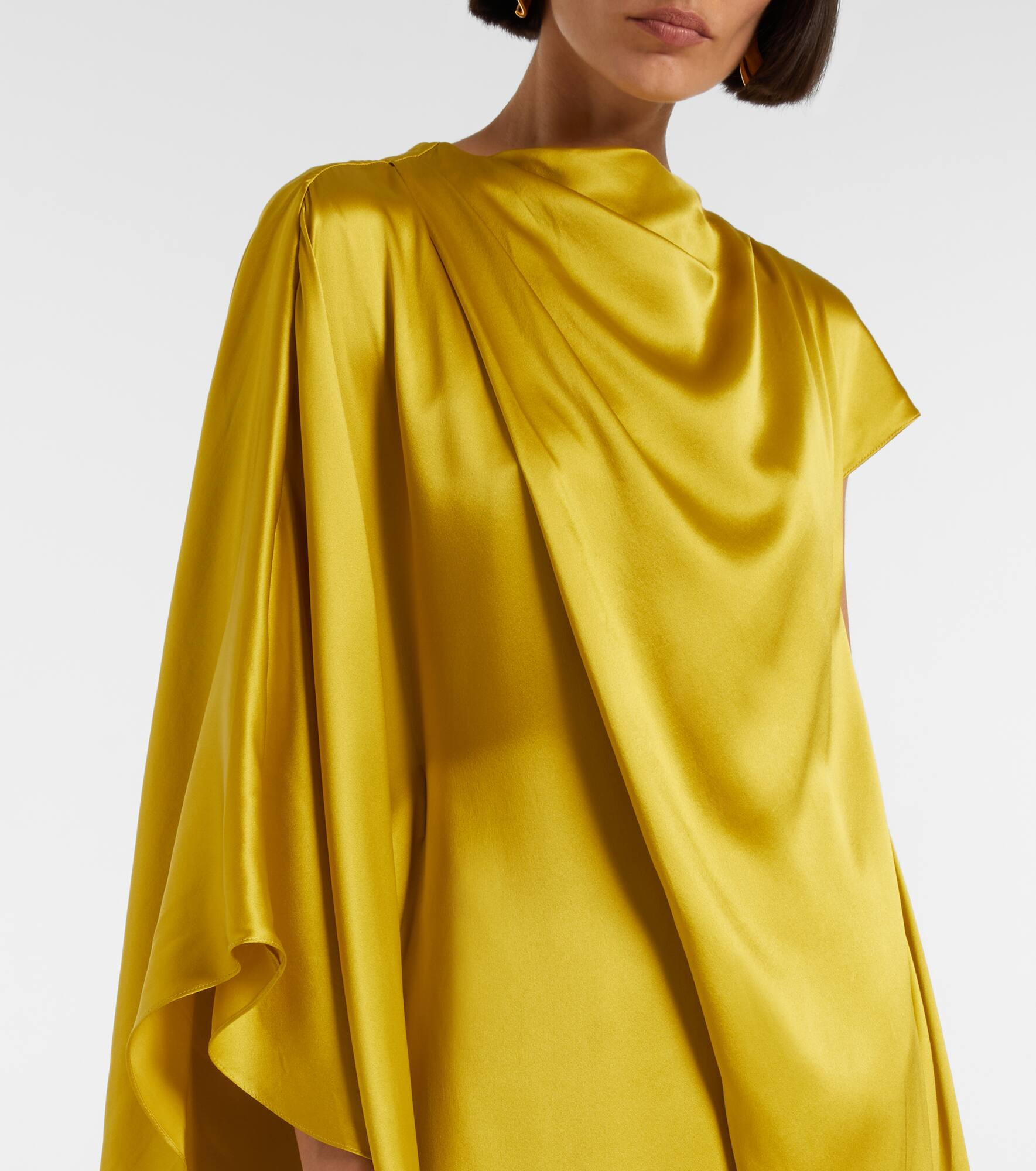 Hiba caped silk gown - 4
