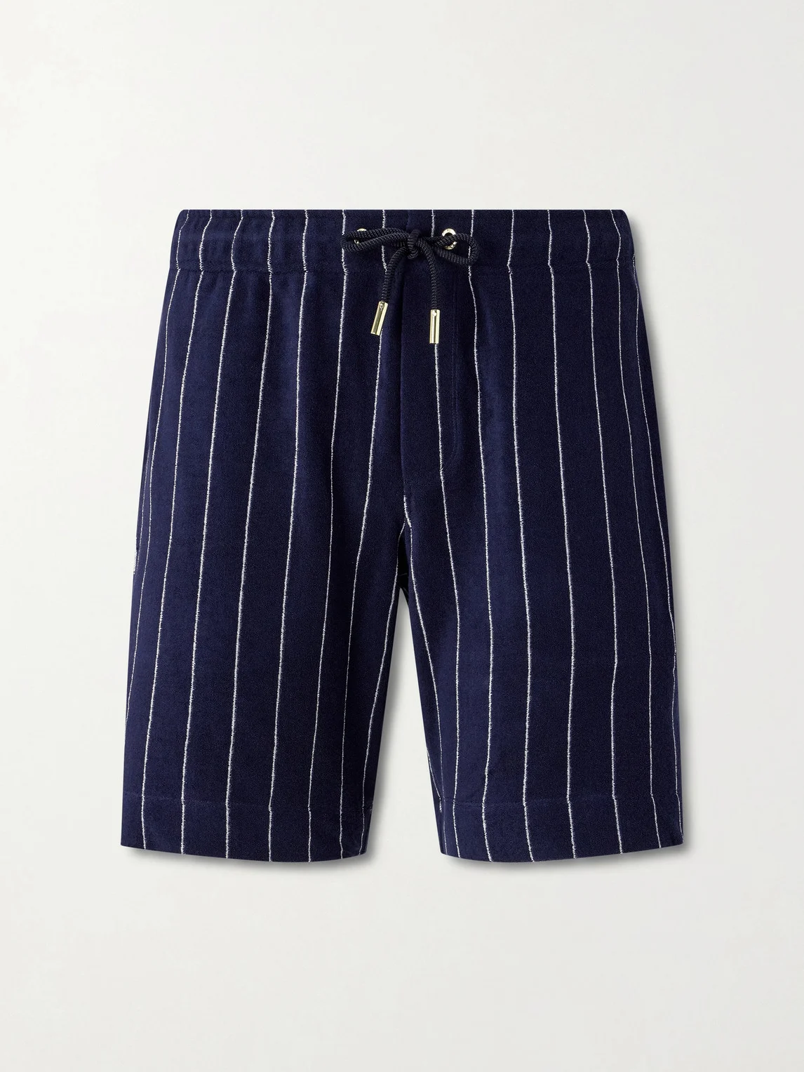 Trevone Striped Cotton-Terry Shorts - 1