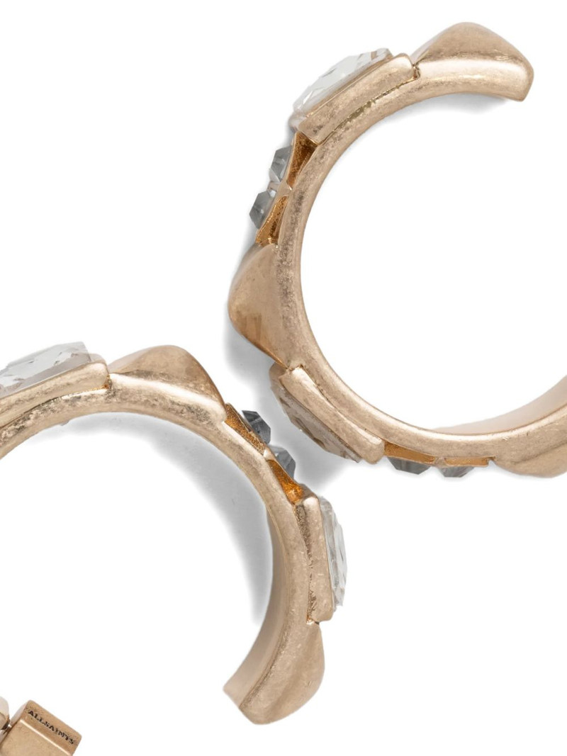 ALLSAINTS crystal-embellished hoop earrings outlook