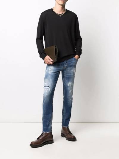 DSQUARED2 distressed skinny jeans outlook