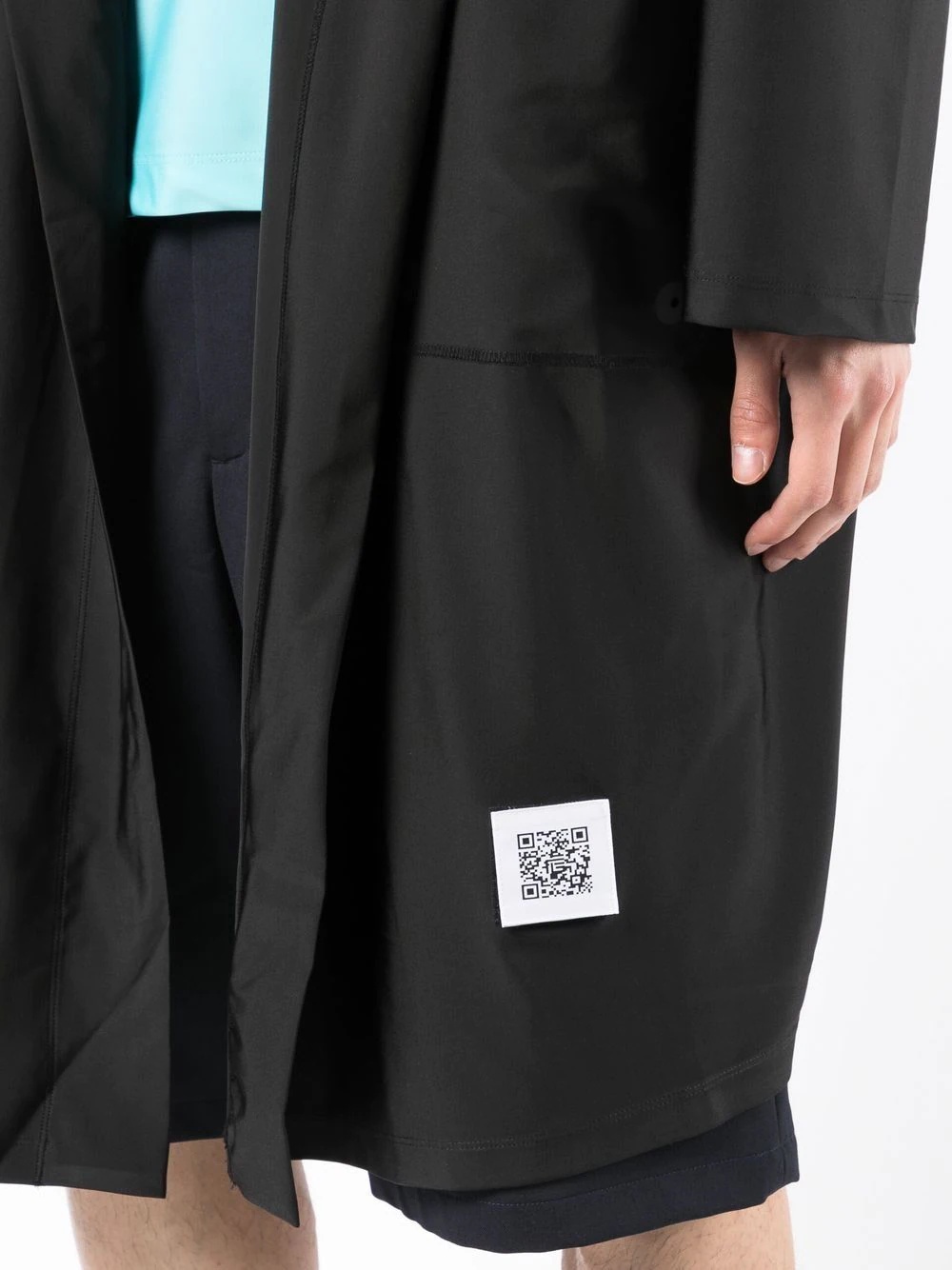 logo-patch rain coat - 5