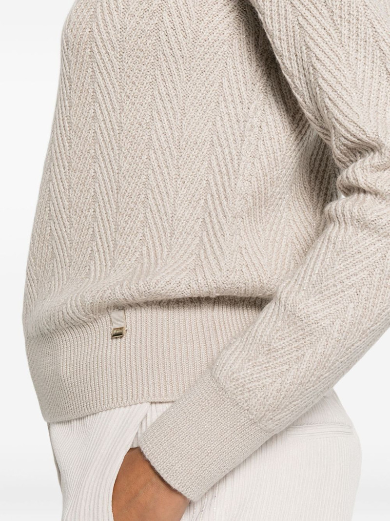 high-neck textured sweater 5