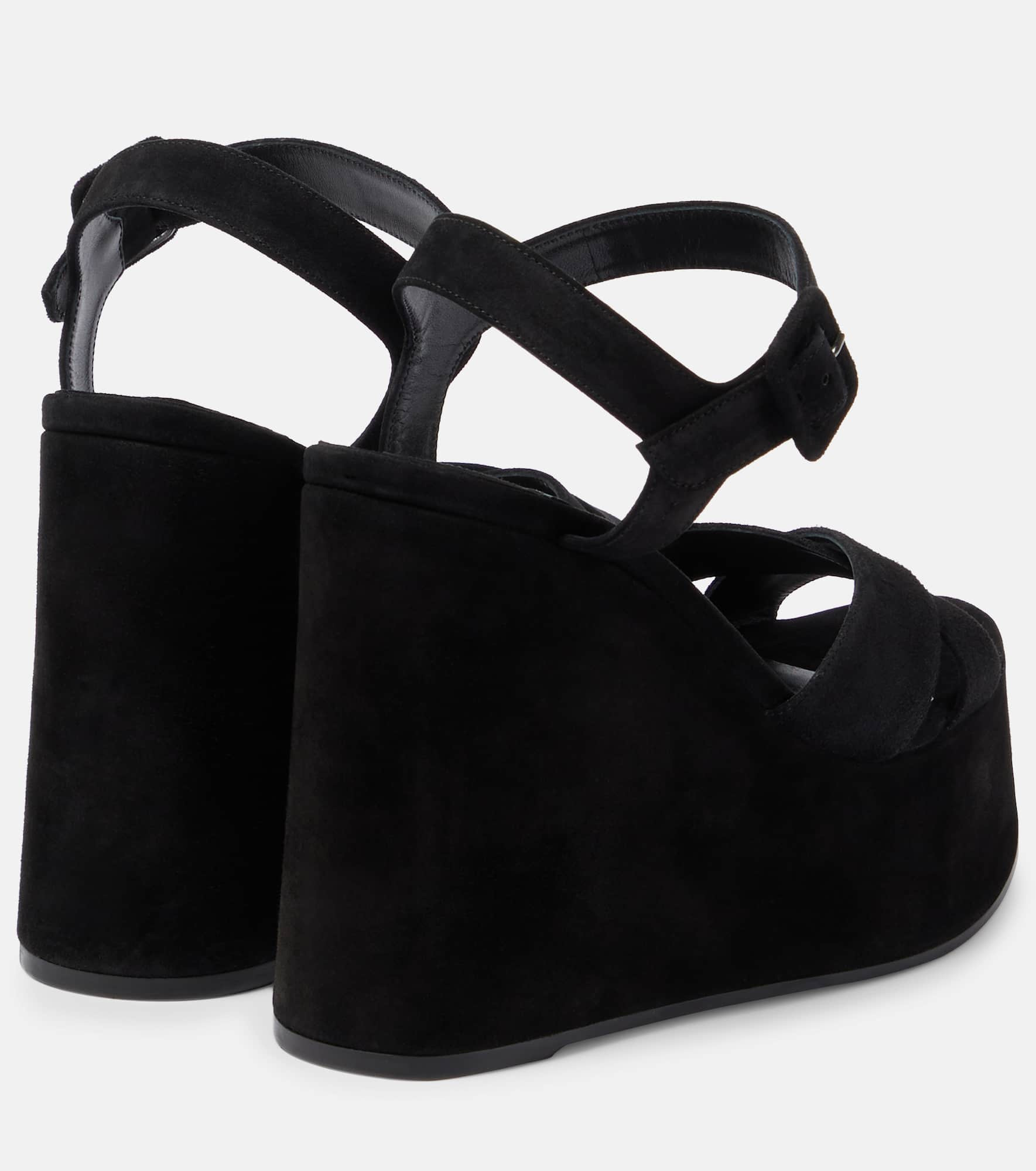Supramariza 130 velvet wedge sandals - 3