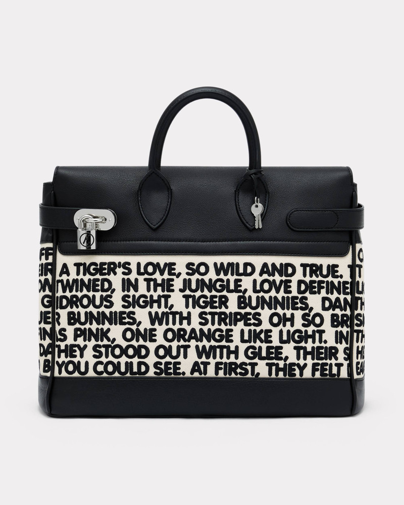 'KENZO Holdall' bag in canvas and leather 4