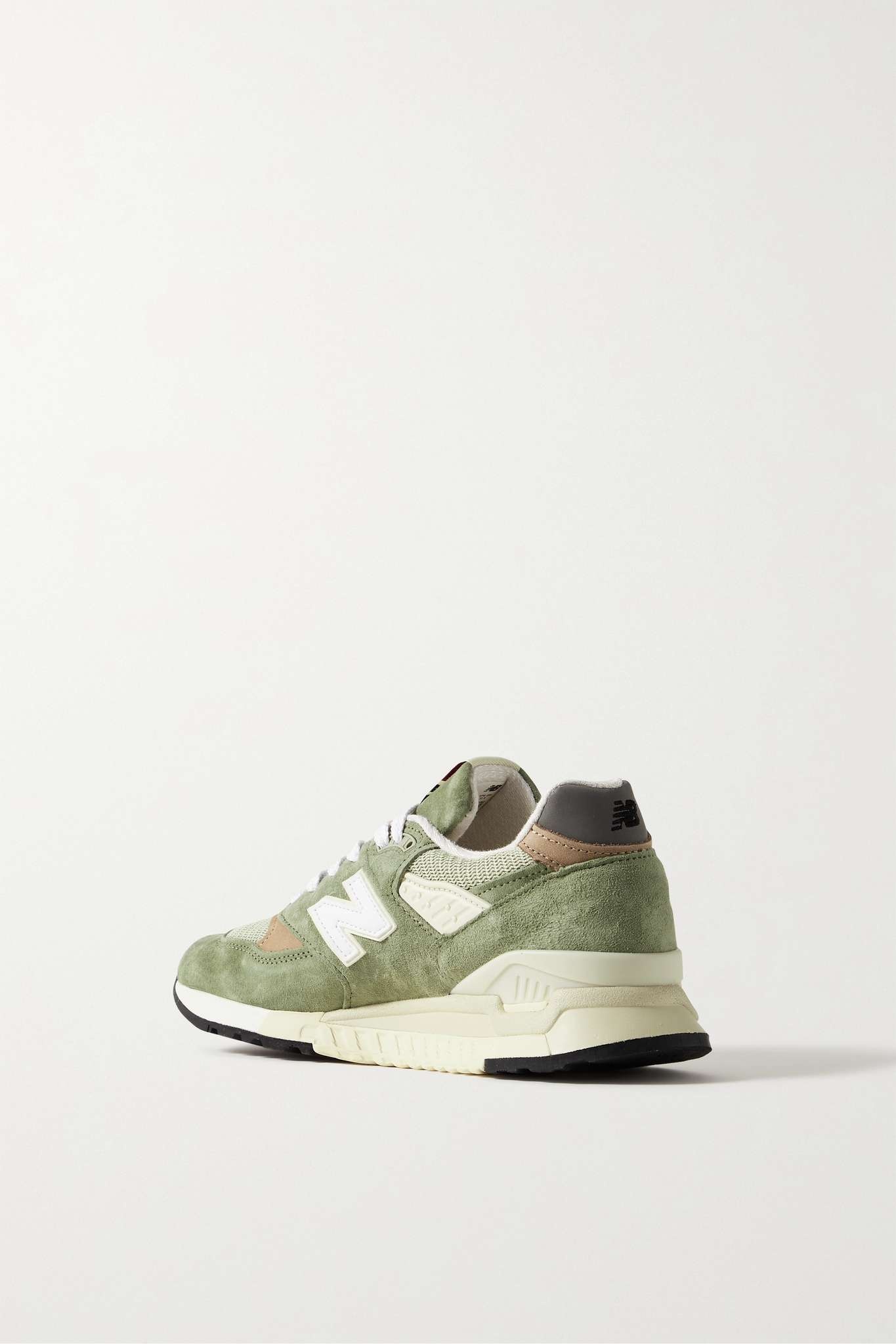 998 Core rubber-trimmed leather, mesh and suede sneakers - 3