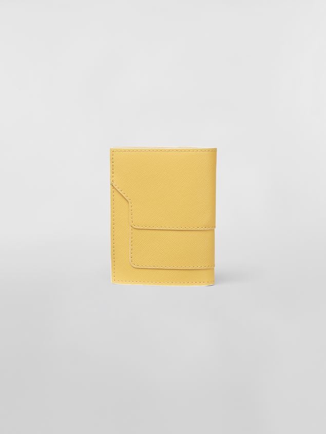 SAFFIANO LEATHER BI-FOLD MONO-COLOURED WALLET YELLOW - 3