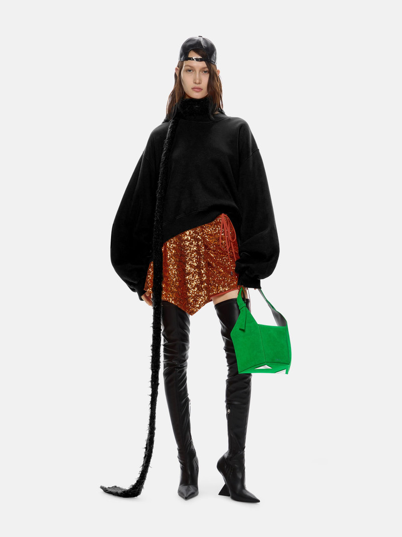 THE ATTICO ''PET'' BLACK SWEATSHIRT outlook