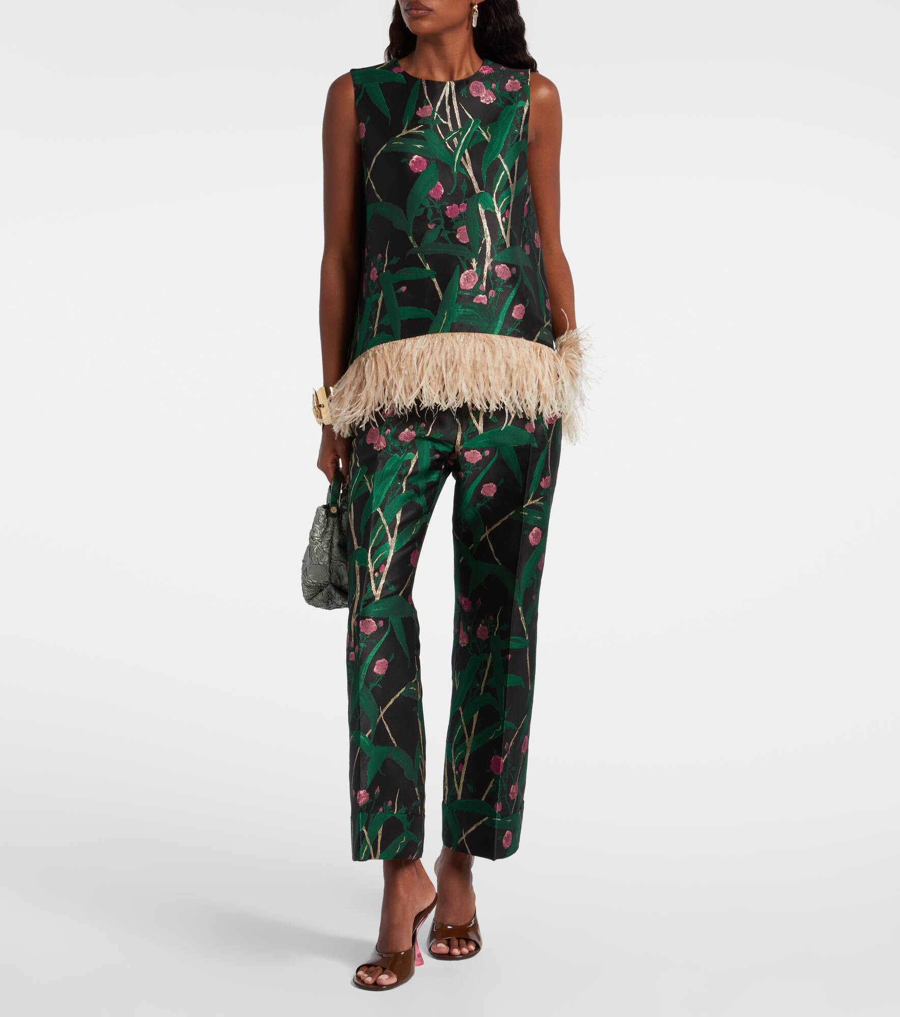 Hendrix high-rise jacquard flared pants - 2