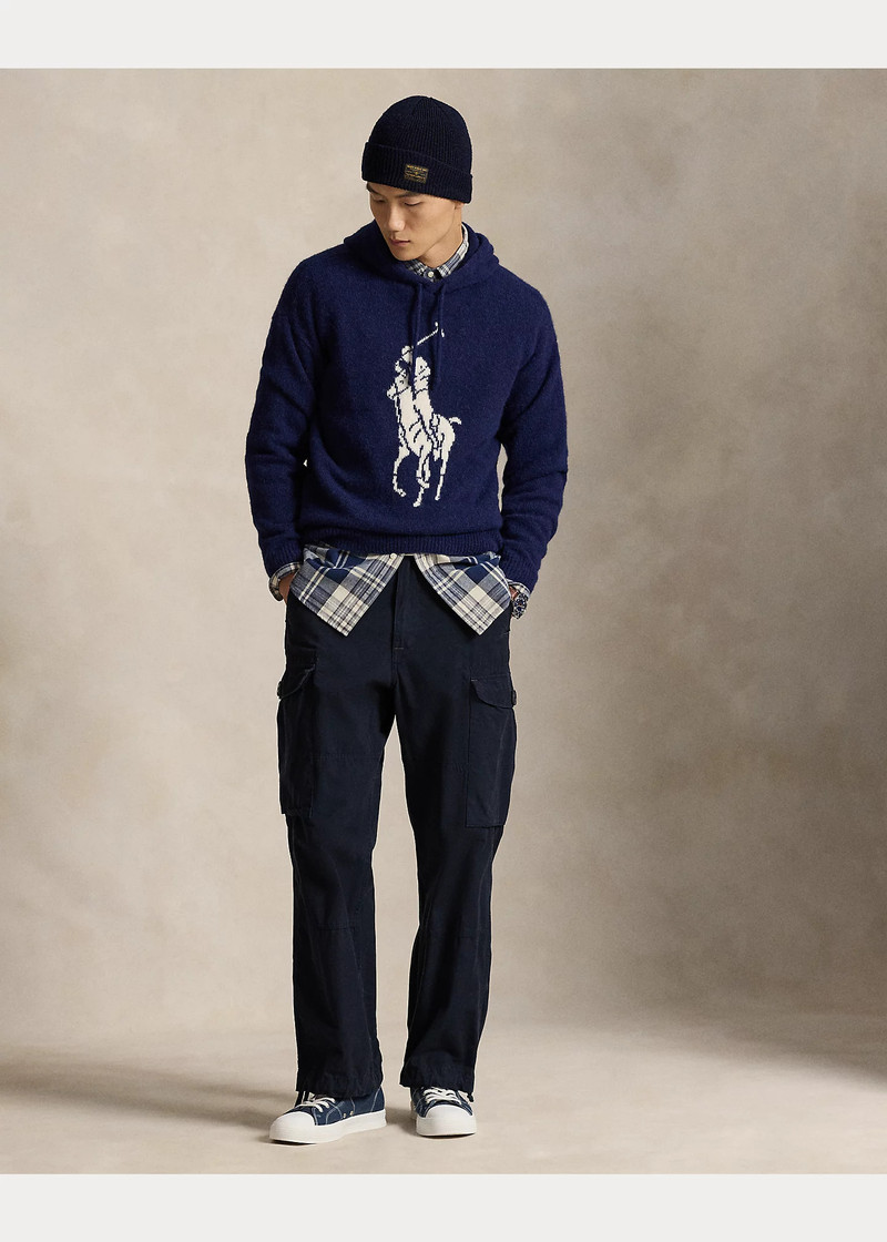 Big Pony Wool-Blend Hooded Sweater 3