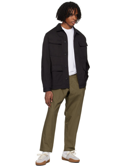 Universal Works Khaki Pleated Trousers outlook