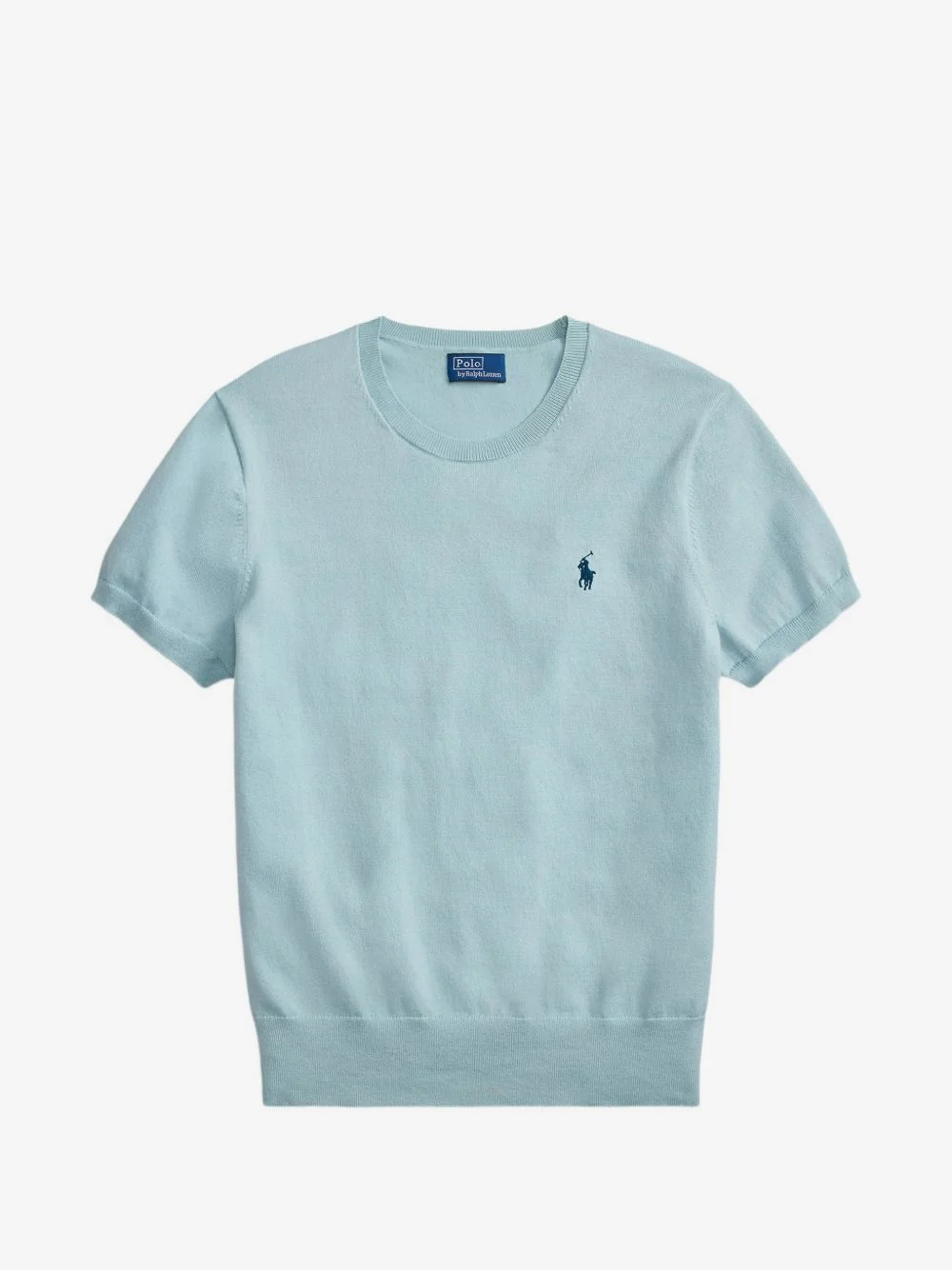 Pony-embroidered knitted T-shirt - 1