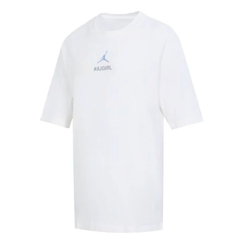(WMNS) Air Jordan Logo T-shirt 'White' FV0165-100 - 1