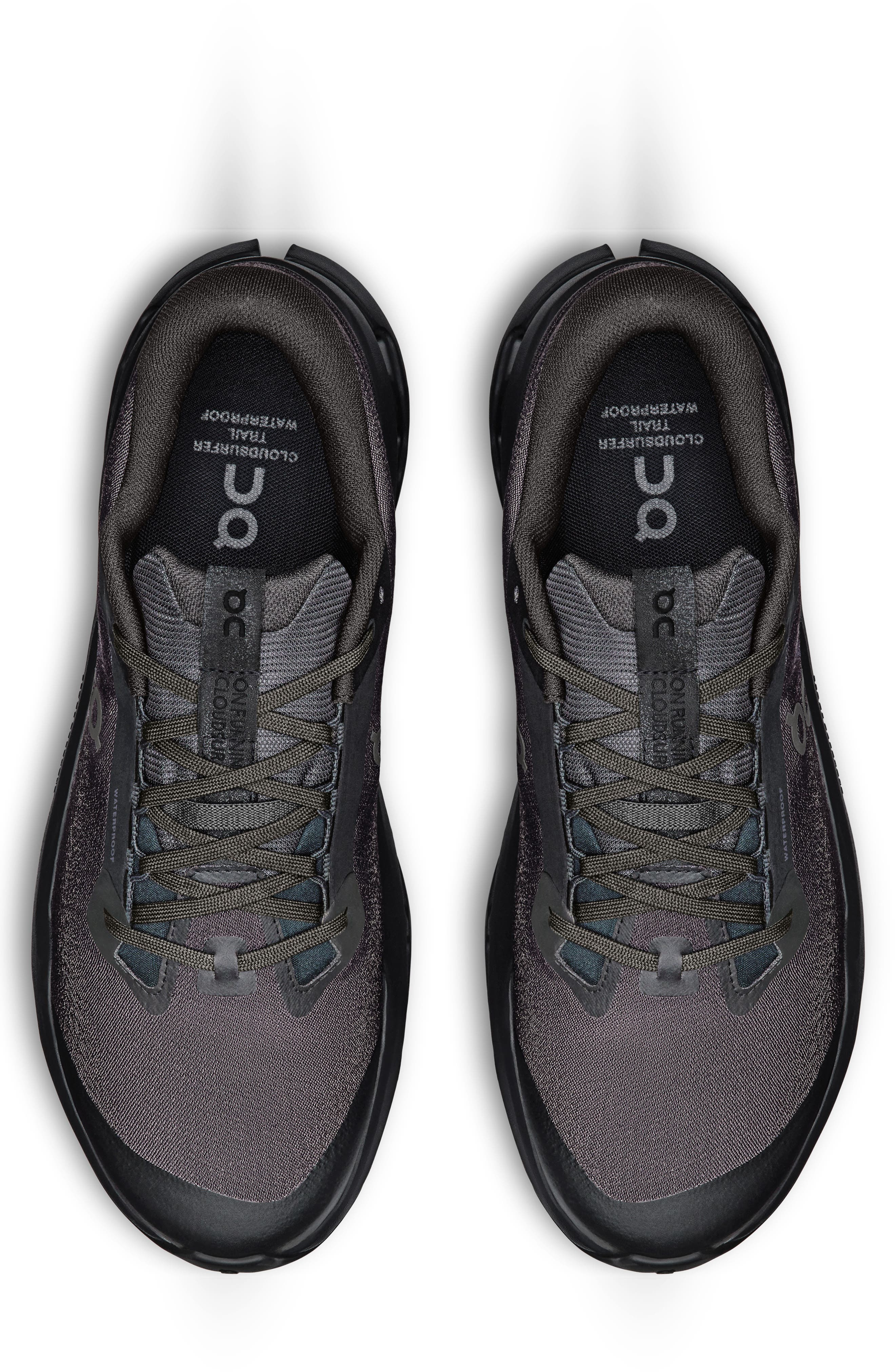 On Cloudsurfer Trail 2 Waterproof Trail Running Shoe in Black/Black at Nordstrom - 3