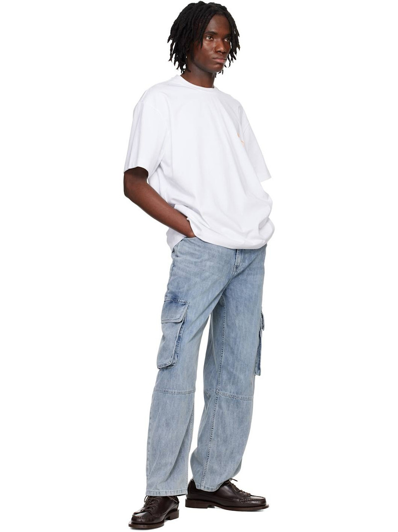 SOLID HOMME White Embroidered Graphic T-shirt outlook