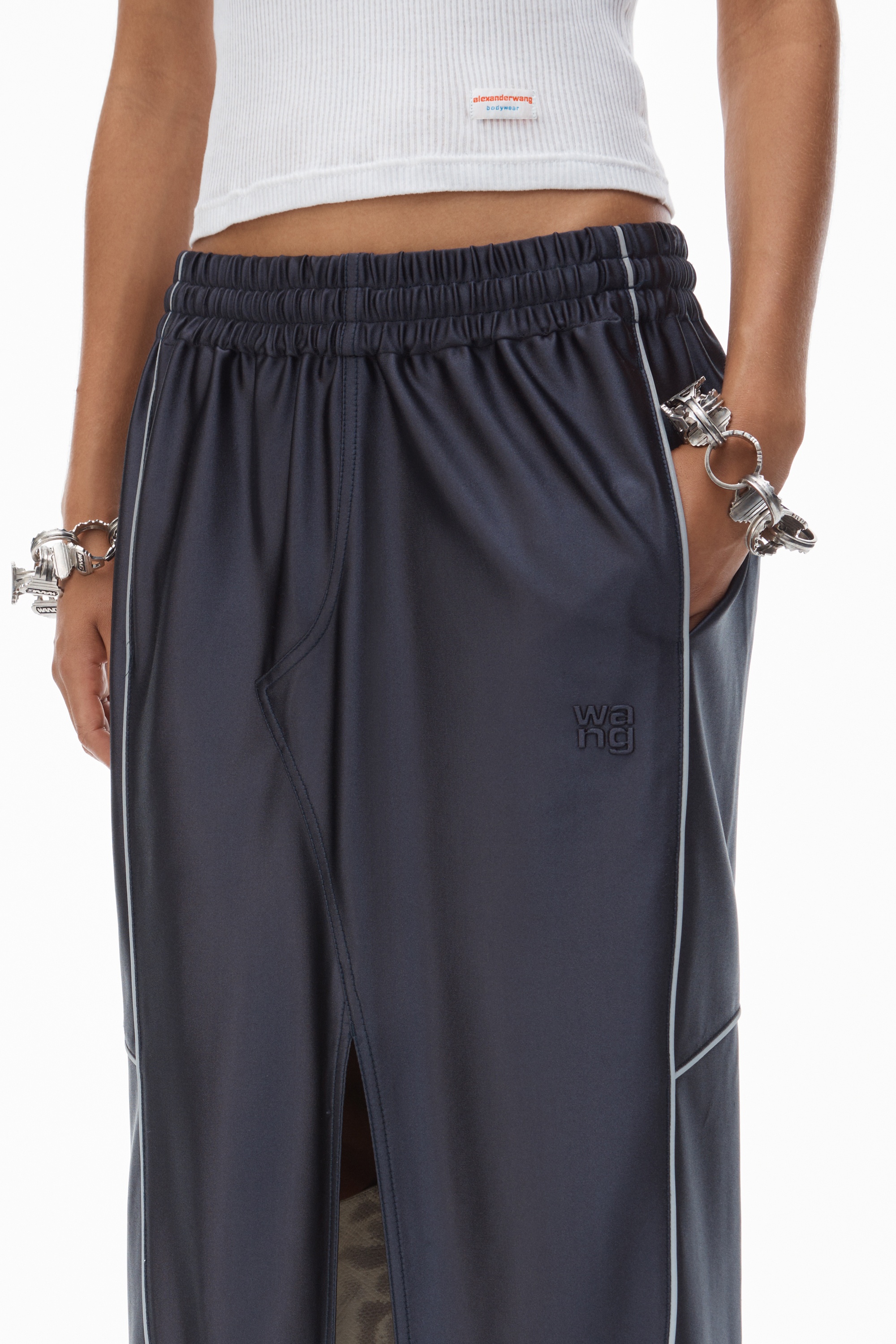 Deconstructed Tube Skirt in Satin Faille Jersey - 3