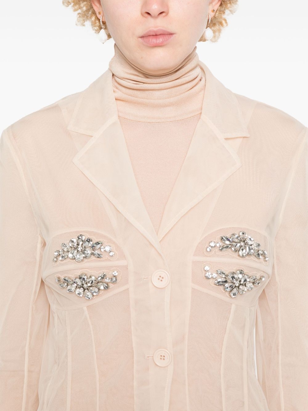 crystal-embellished shirt - 5