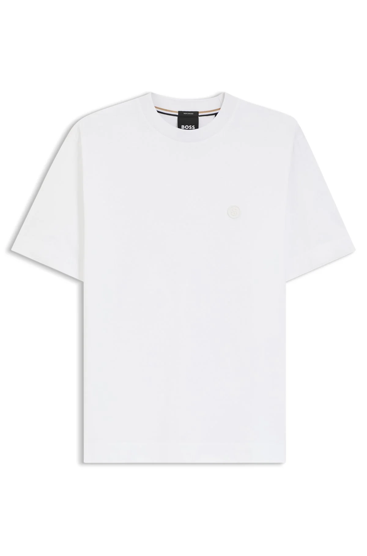 MERCERISED-COTTON T-SHIRT WITH DOUBLE B MONOGRAM - 1