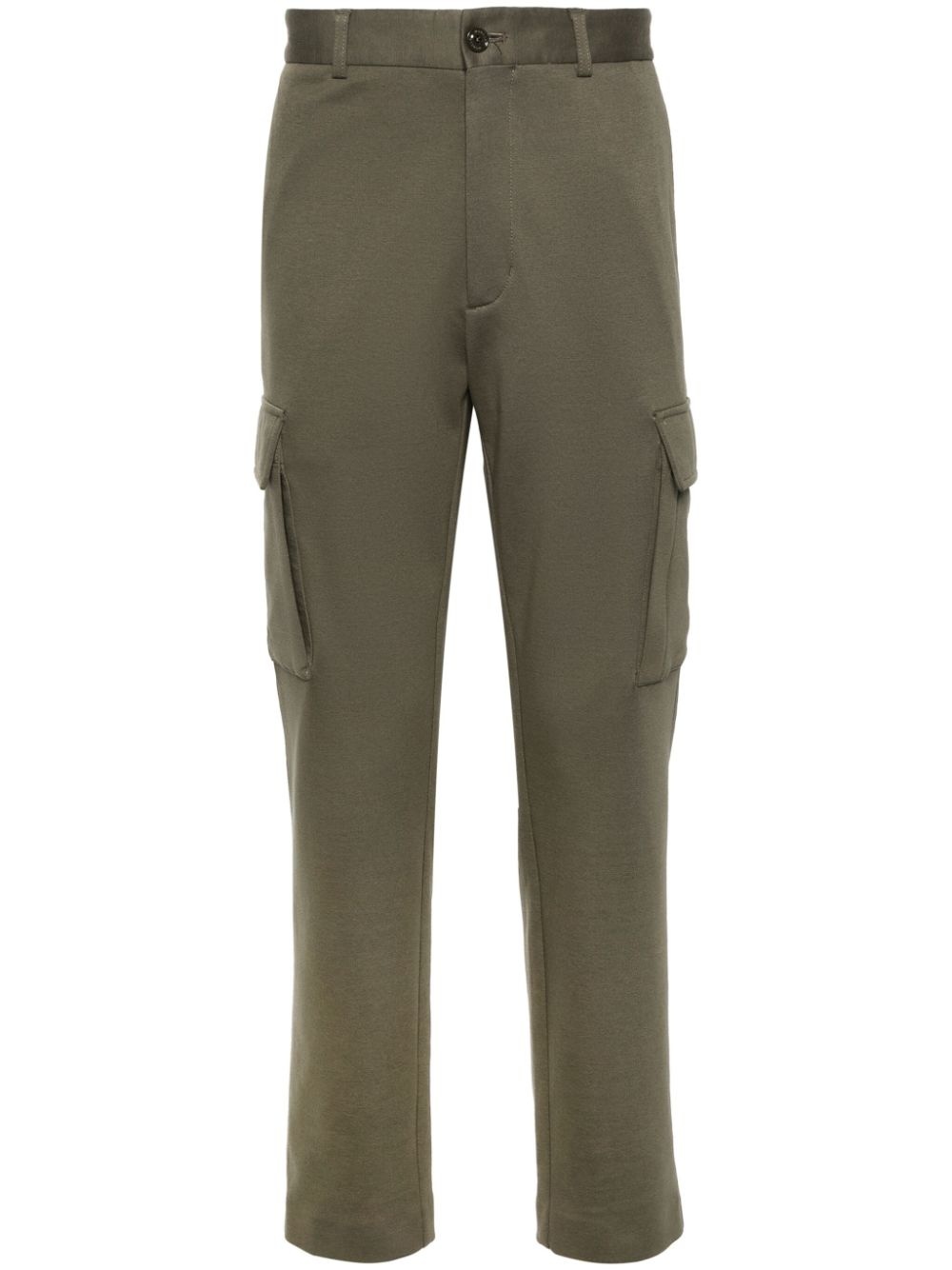 high-waist tapered cargo trousers - 1