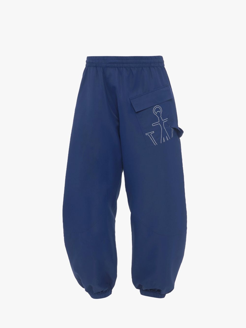 TWISTED JOGGERS WITH ANCHOR LOGO PRINT - 1