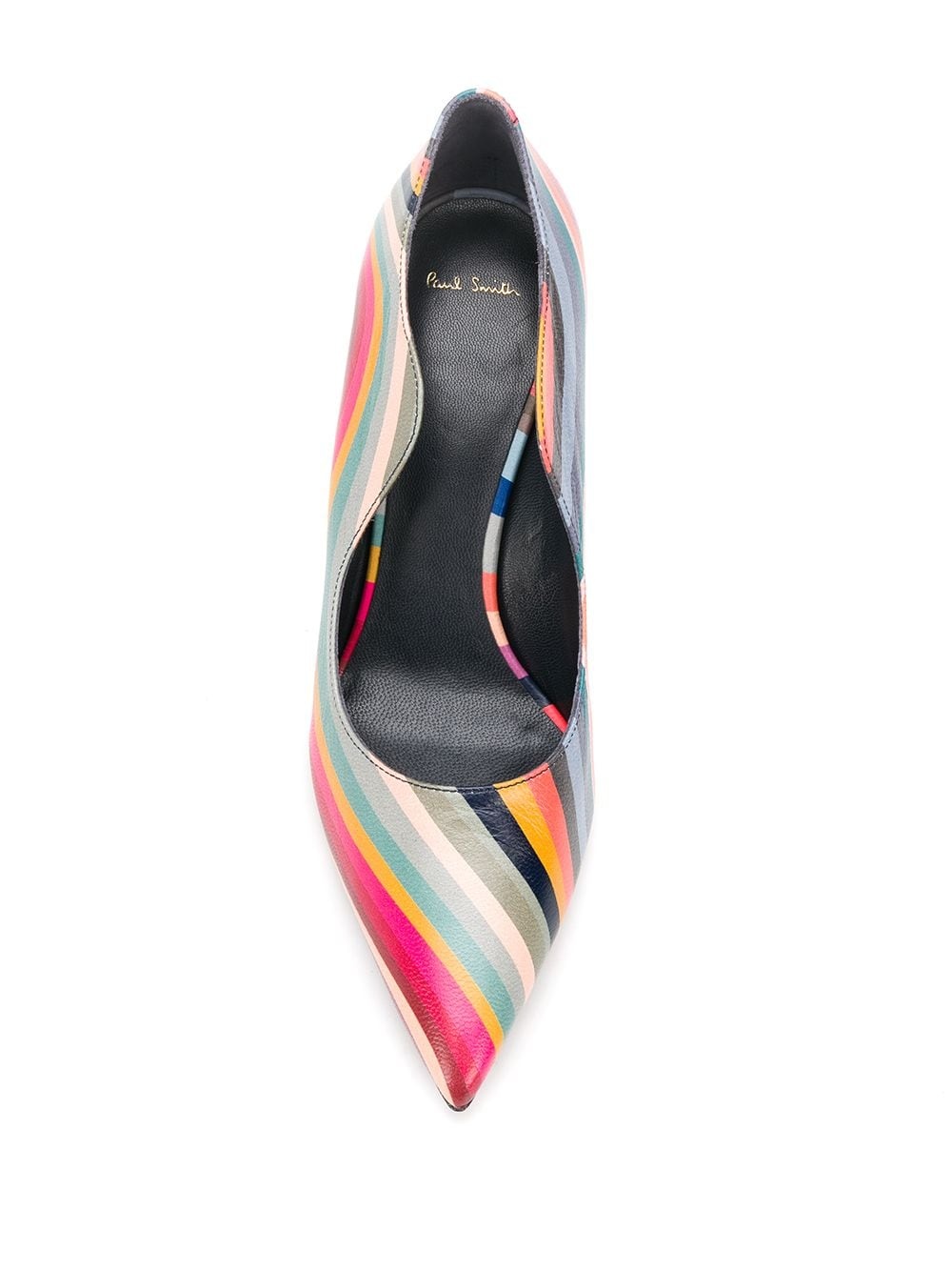 striped-print 95mm pointed-toe pumps - 4