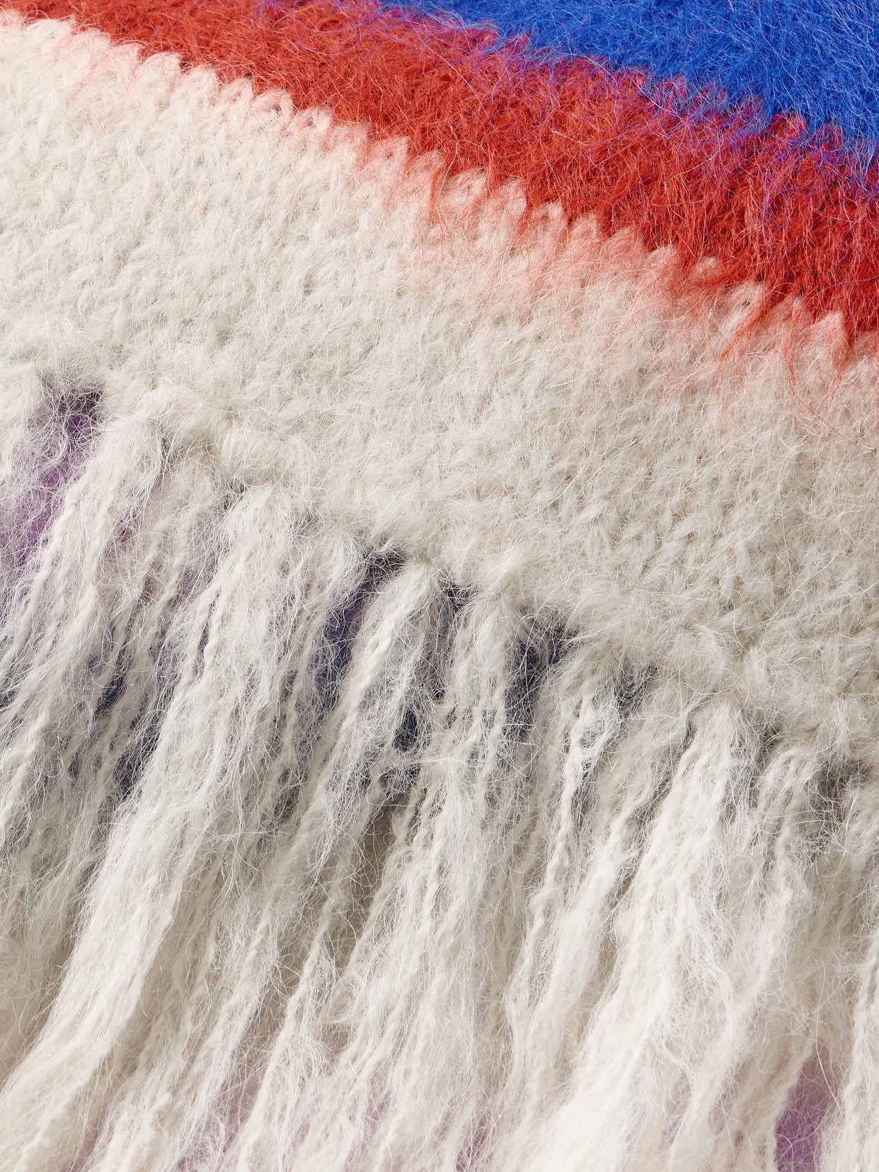 Thistle Fringed Striped Alpaca-blend Scarf - 3