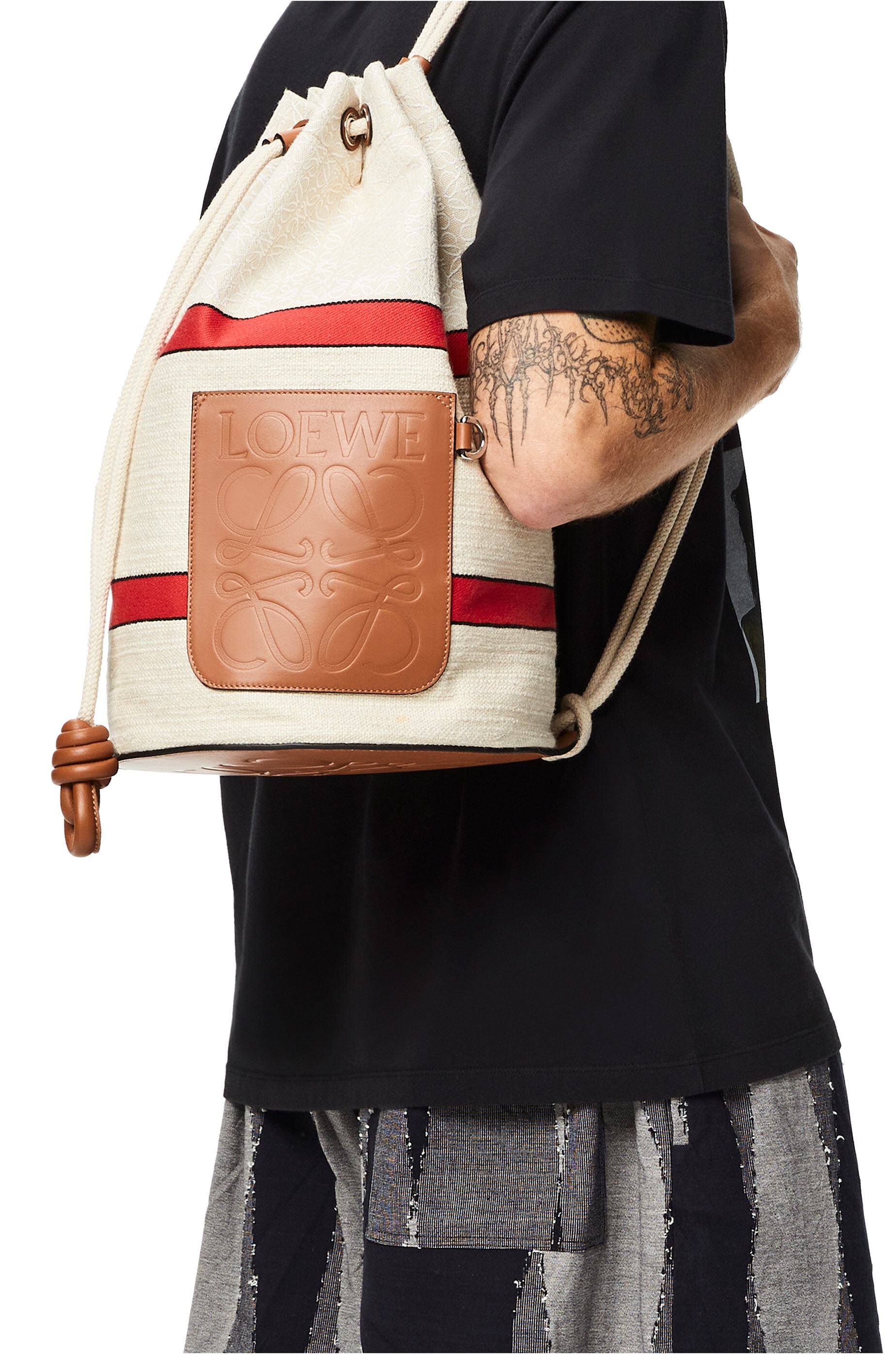 Sailor bag in jacquard and calfskin - 2