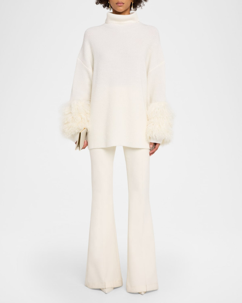 LAPOINTE Yak Yarn-Cuff Merino Wool Turtleneck Sweater outlook