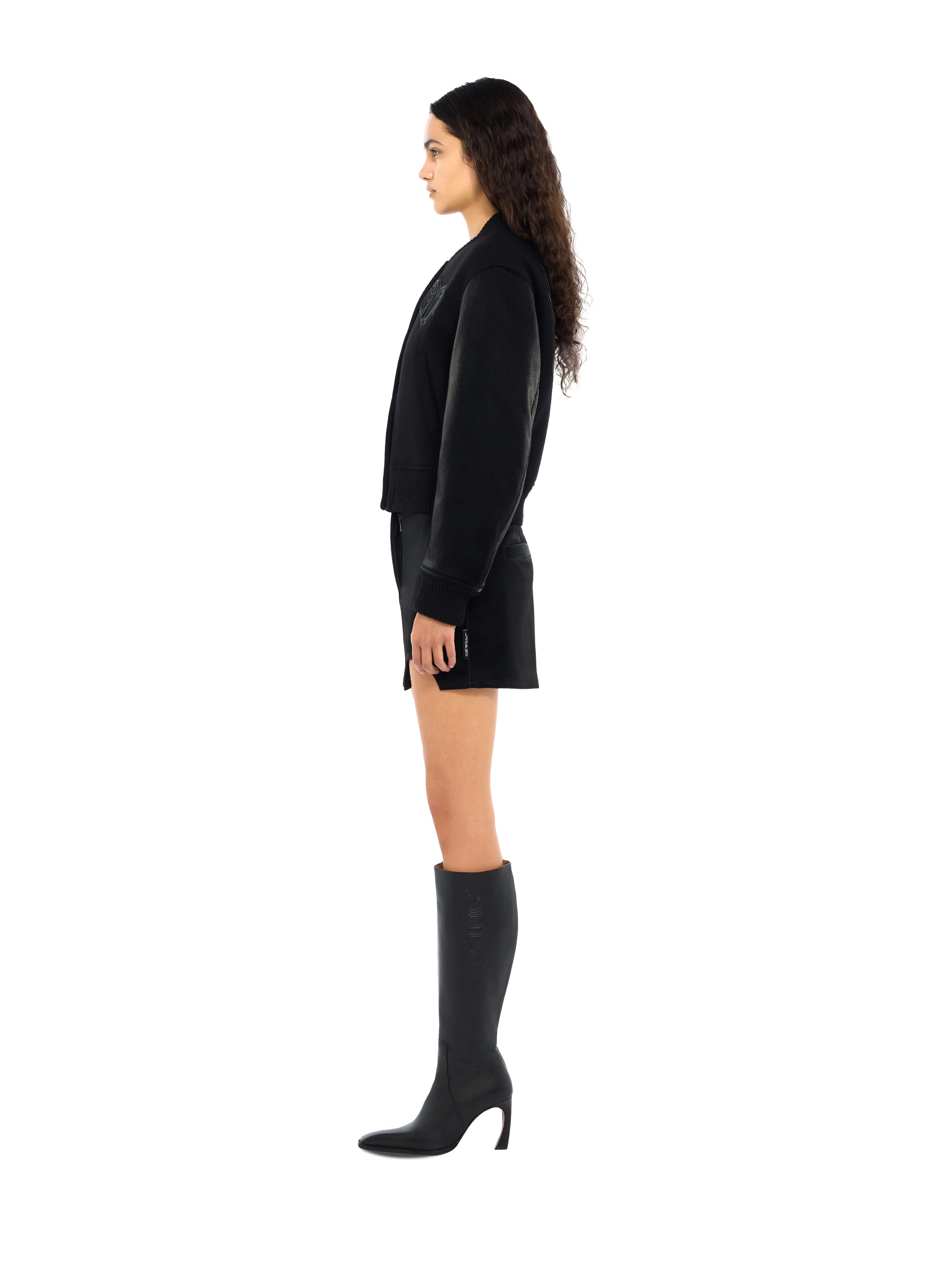 Velvet-Coated Meteor Mini Skirt - 1