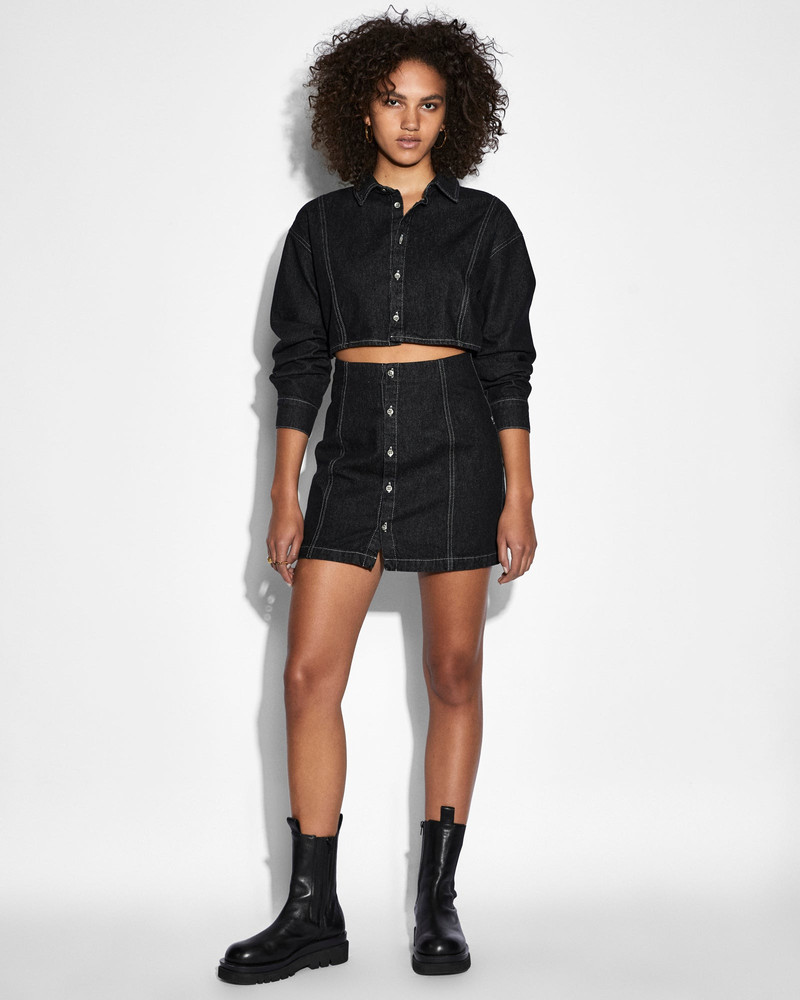 Ksubi CUTOUT SHIRT DRESS MIDNIGHT outlook