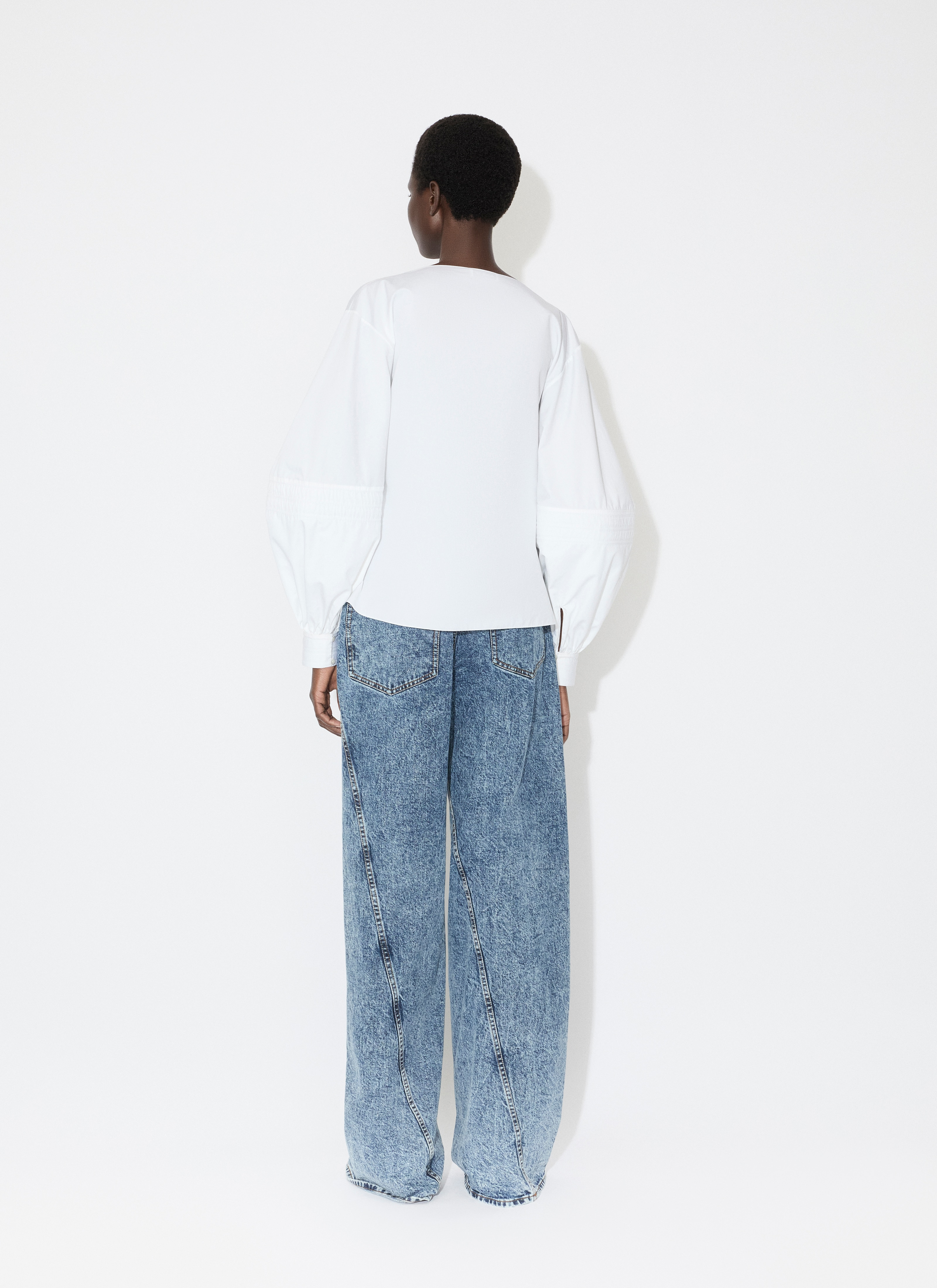 POPLIN BALLOON BLOUSE - 3