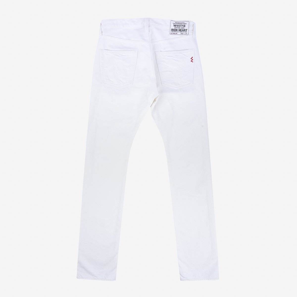 IH-555-WT 13.5oz Denim Super Slim Cut Jeans - White - 5