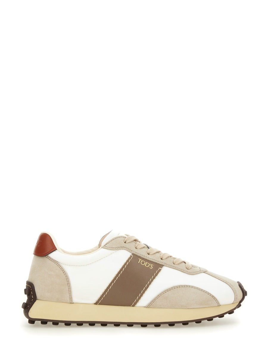 Leather And Fabric Sneaker - 1
